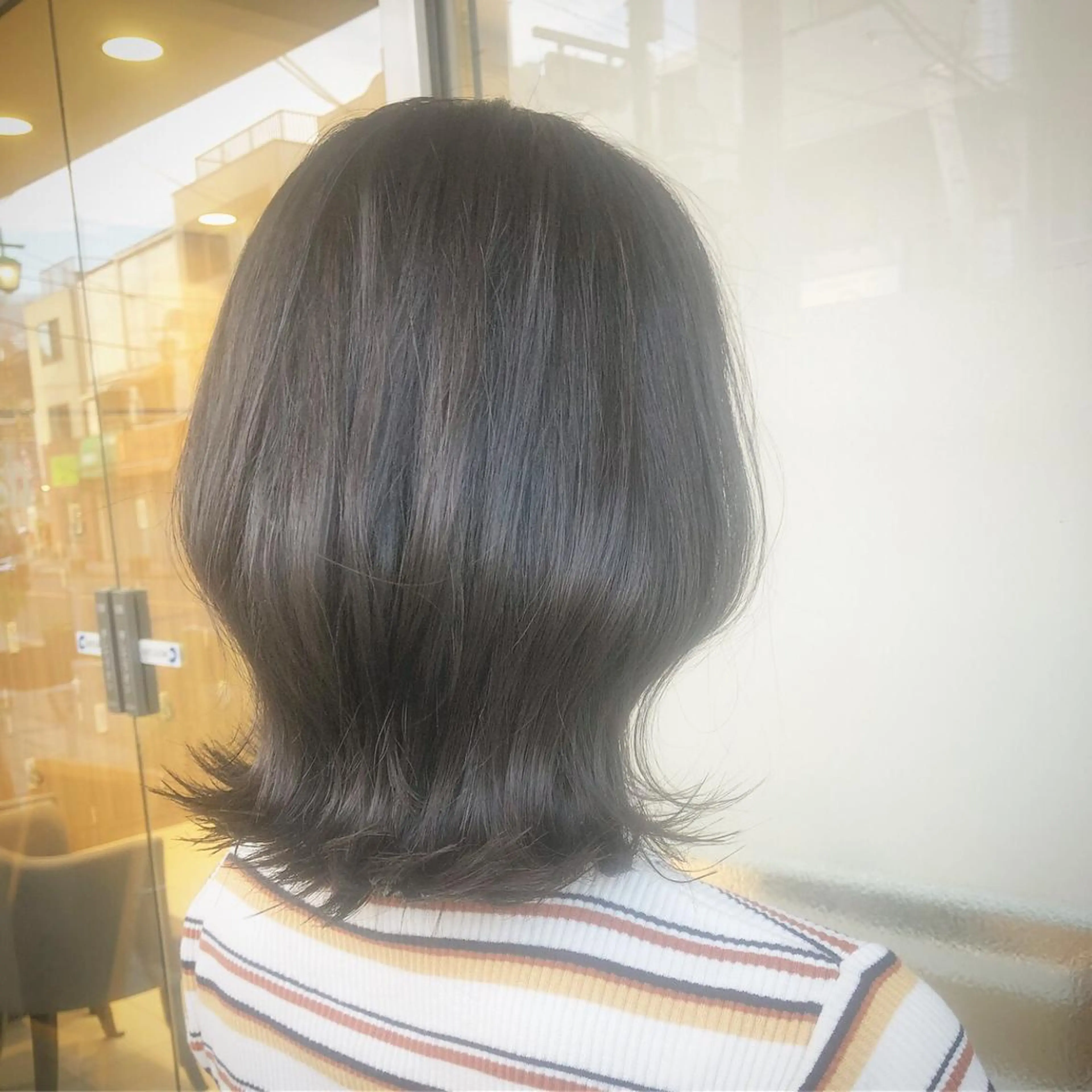 ミディアム カット ヘアカラー トリートメント 『Ash久が原MG』 水野 翼のヘアスタイル
