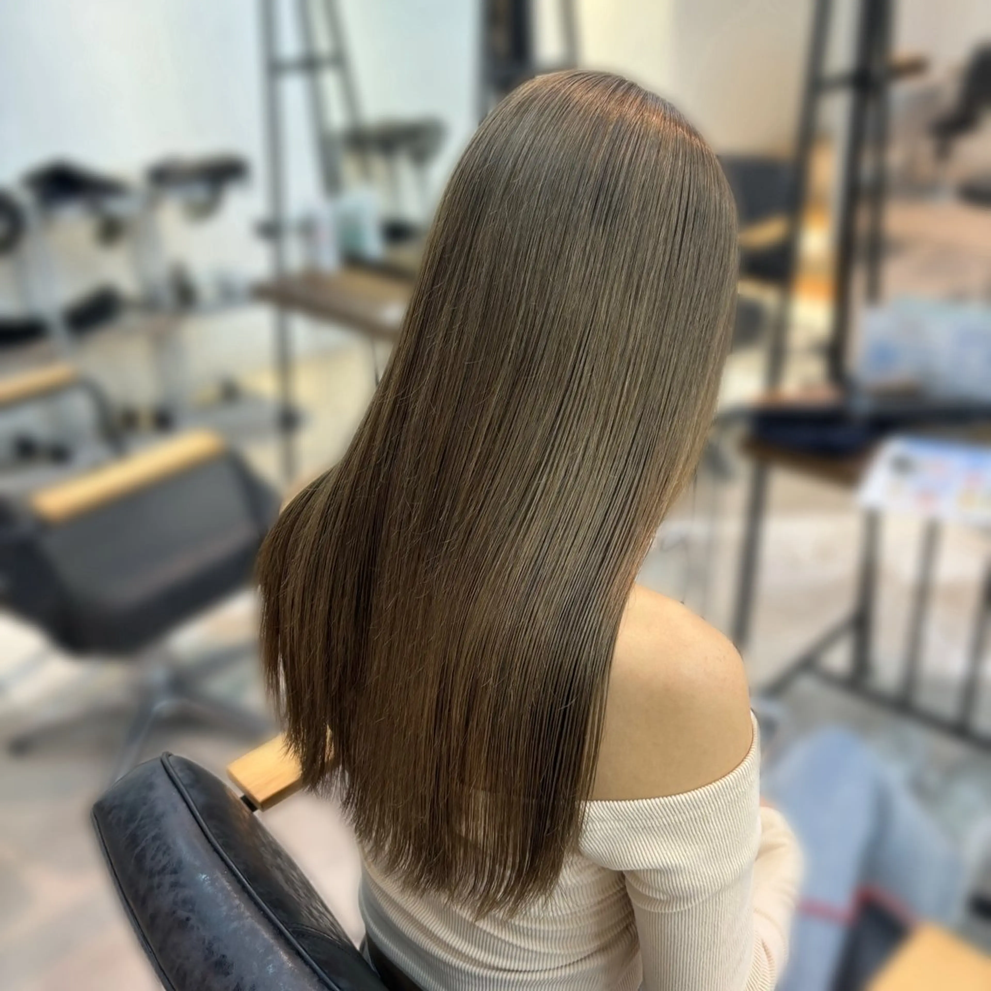 ロング カラー ヘアカラー メンズパーマ/ メッシュ📍ﾕﾘのヘアスタイル