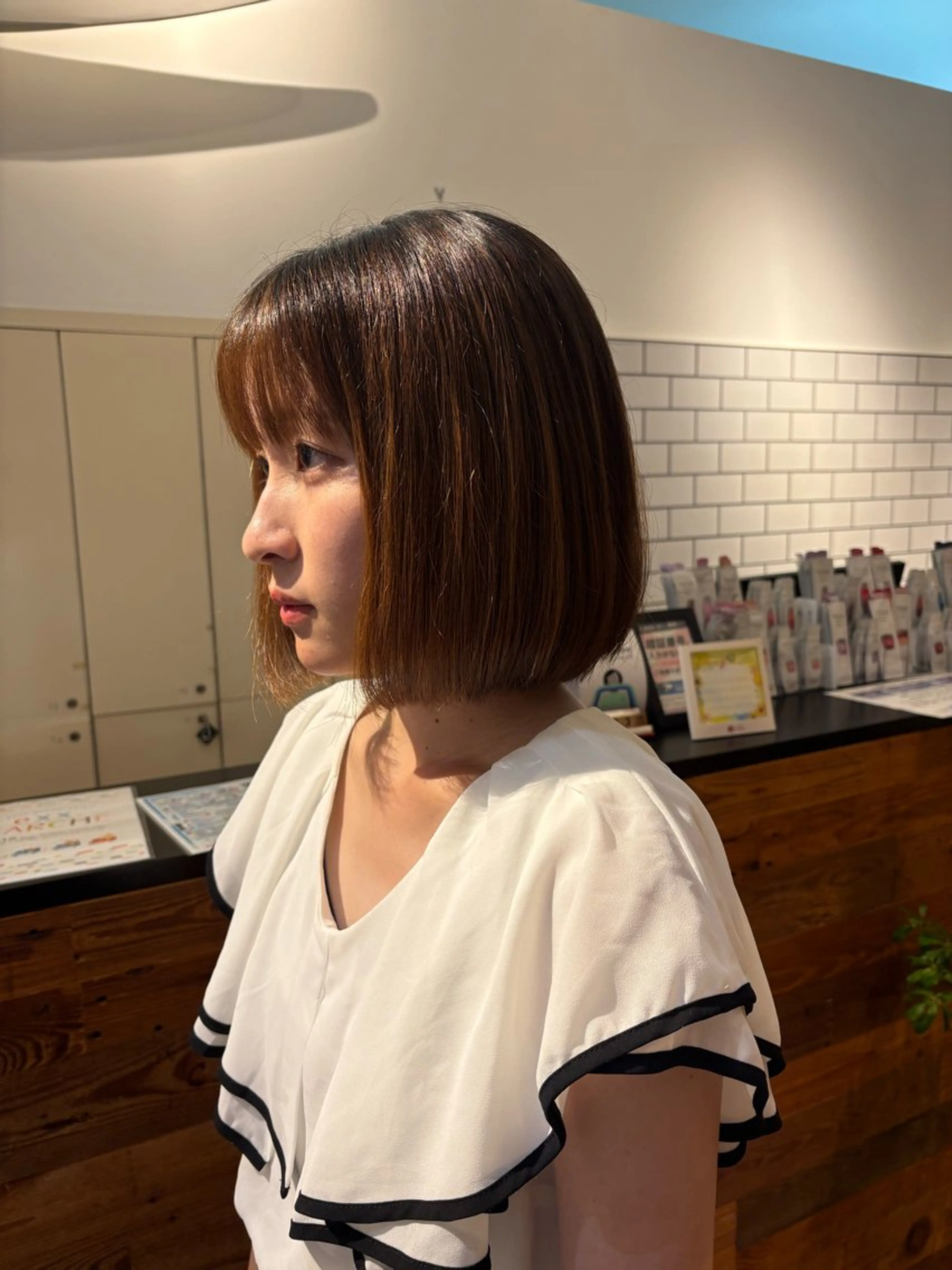 ミディアム 中村 彩奈のヘアスタイル