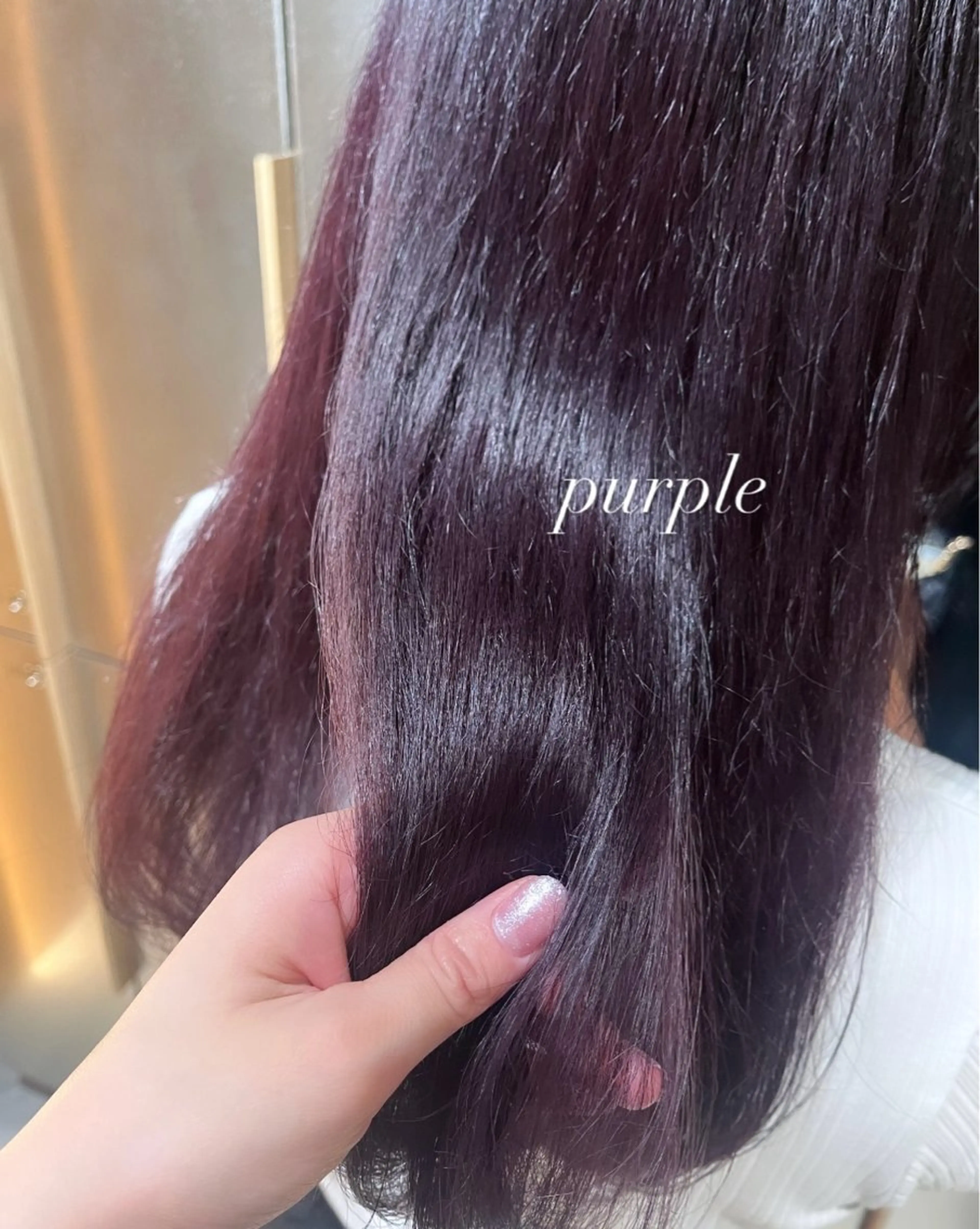 ロング カラー ブリーチ パープルカラー ショートカット/ yuiのヘアスタイル