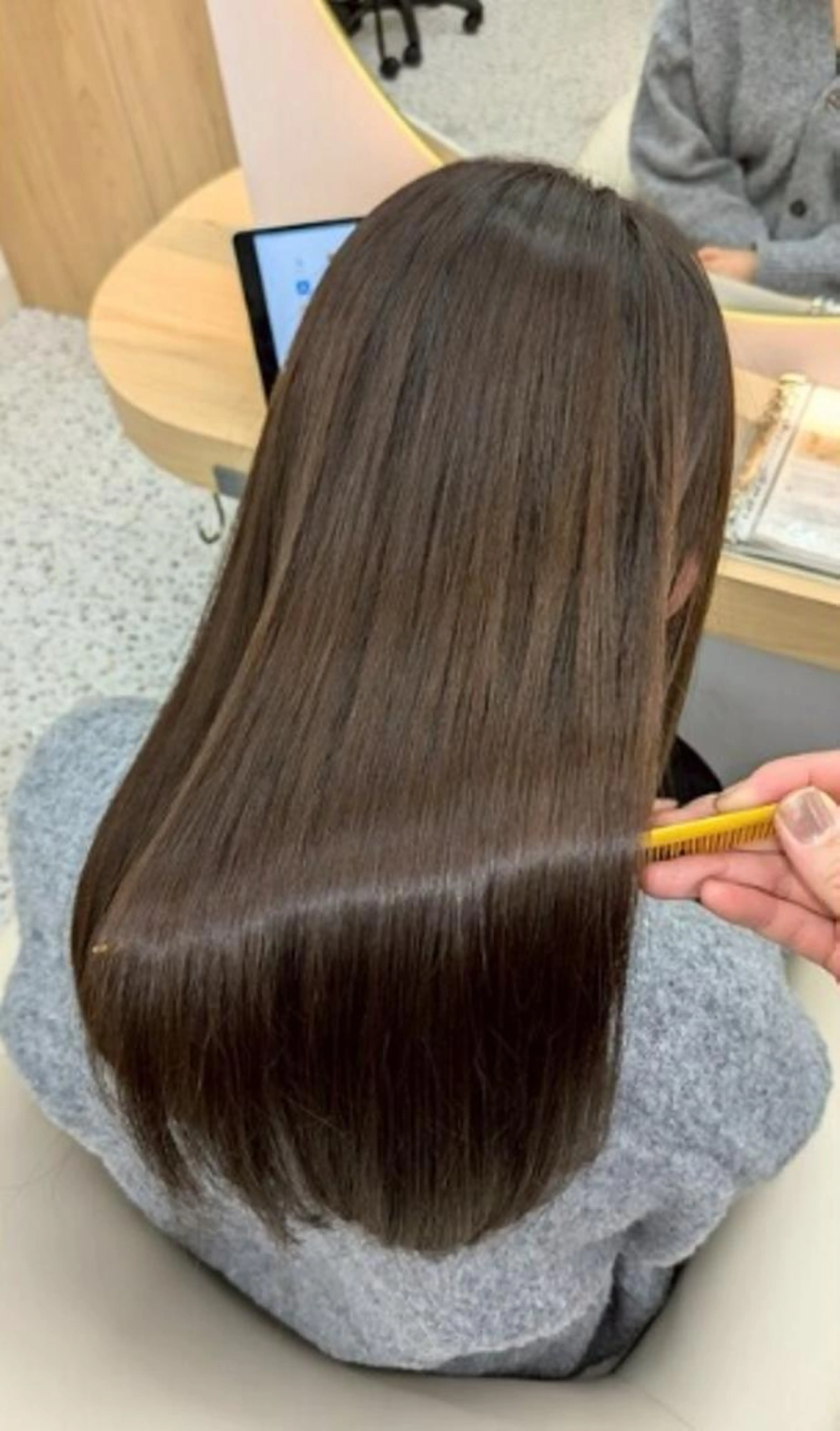 【ノンダメージ縮毛矯正】超高濃度水素ストレート＋オージュアケアトリートメントの写真