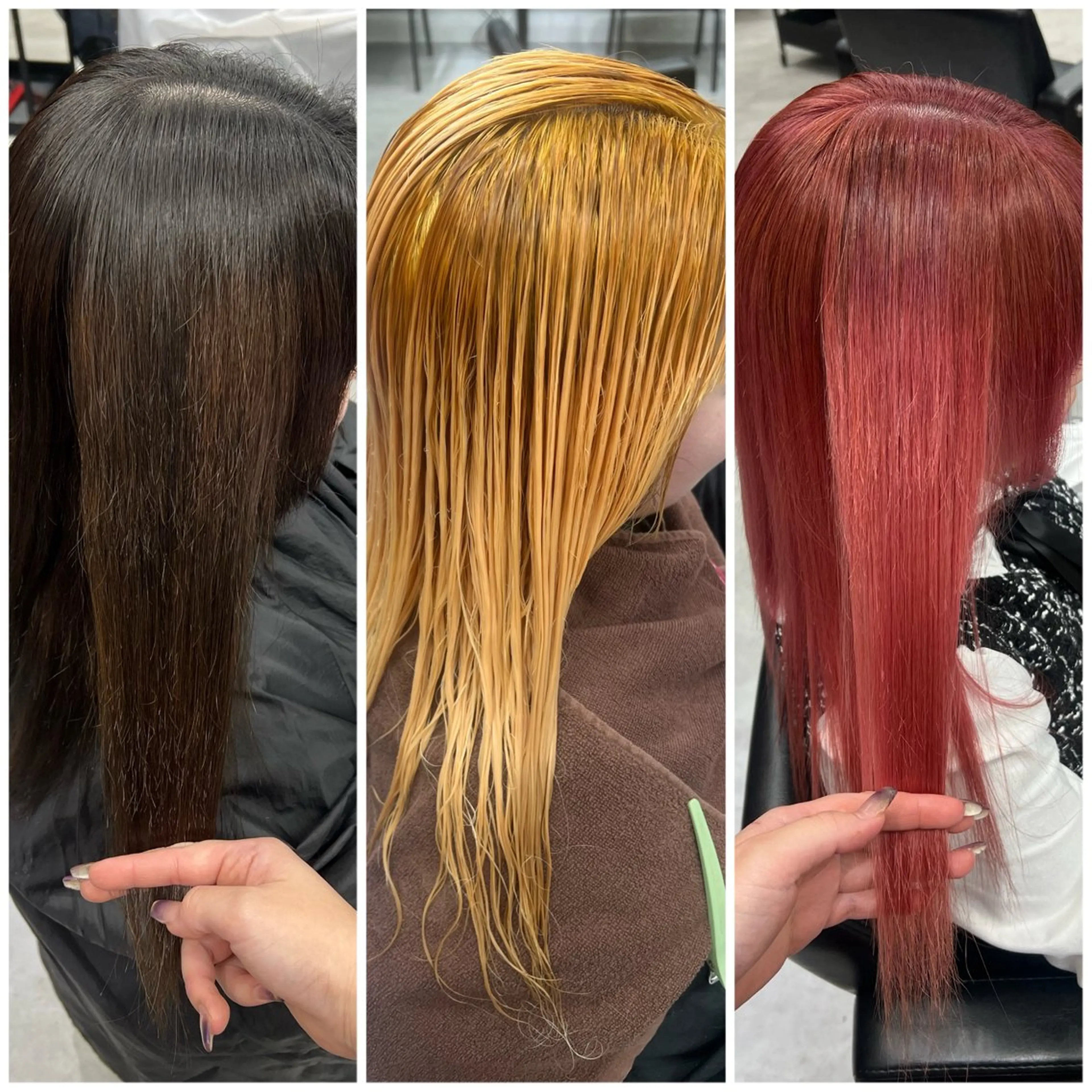 セミロング カラー ブリーチ 透明感カラー デザインカラー ダブルカラー ハイトーンカラー カットモデル募集 八王子/kyocoのヘアスタイル