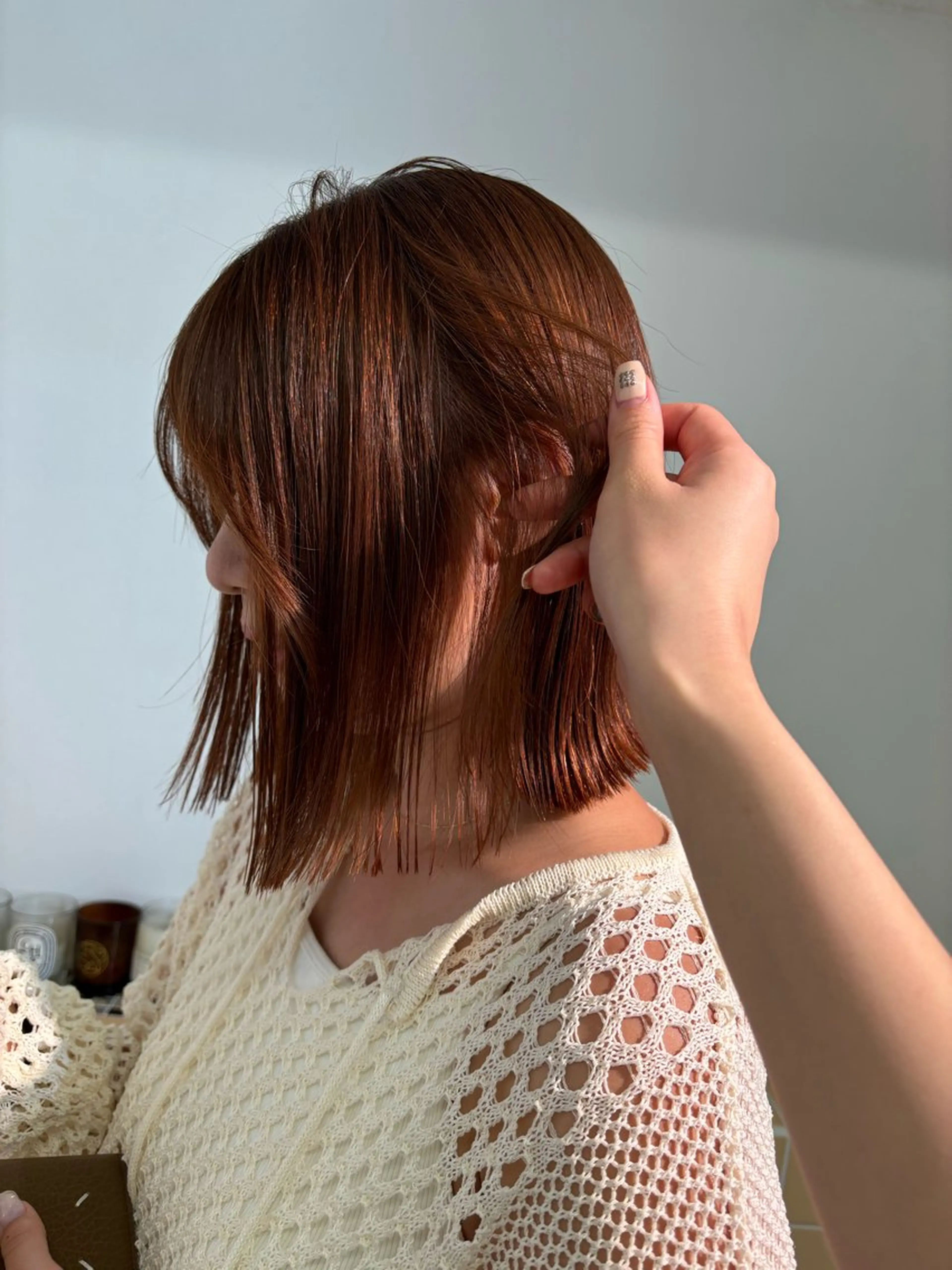 ミディアム カラー カット ヘアカラー トリートメント sakura🌸 レイヤー/nelkeのヘアスタイル