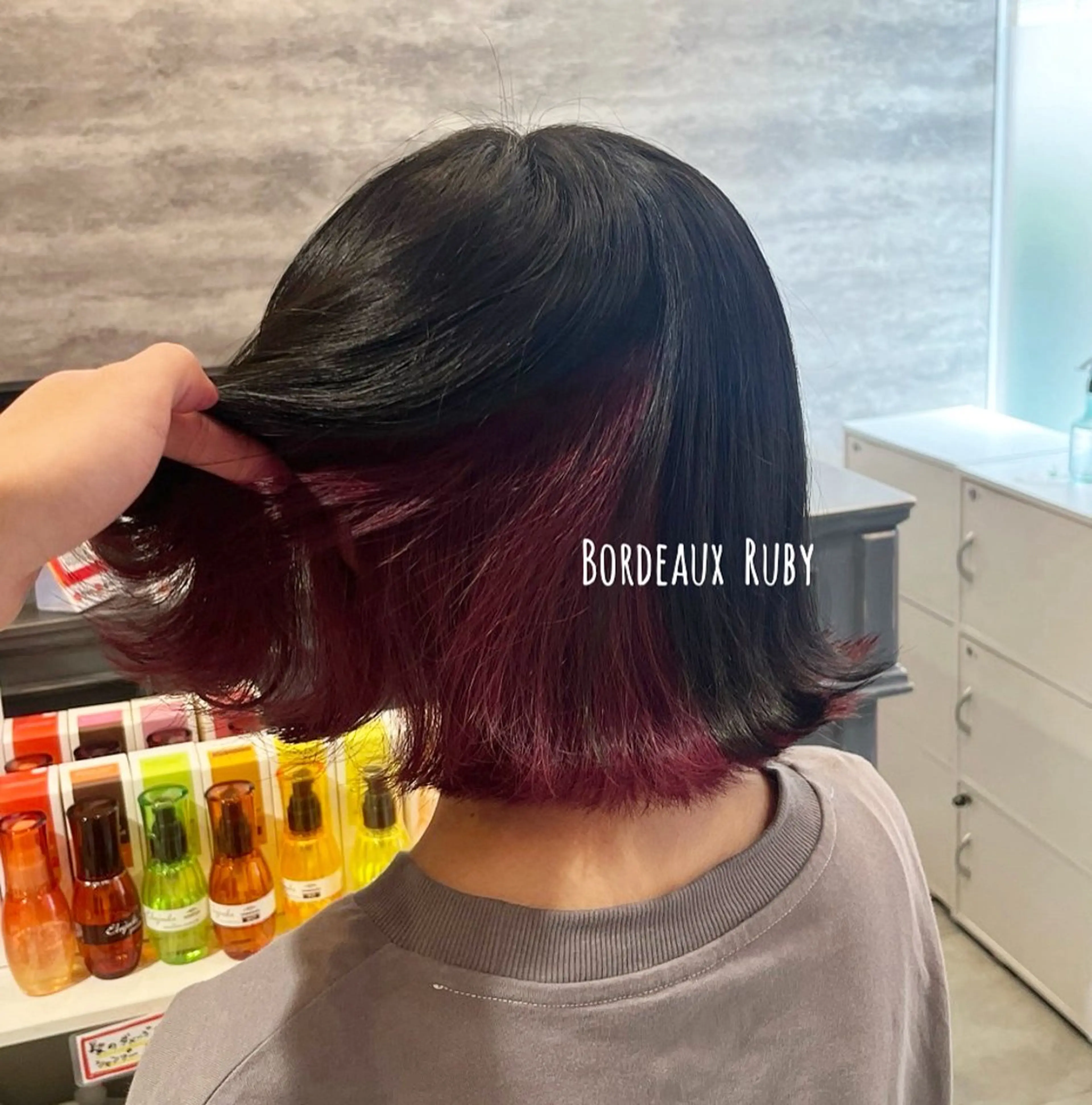 ショート カラー ベージュカラー ブリーチ ブルーカラー ボルドーカラー ダブルカラー 💈Blanco💈 カラー&ケア🌈のヘアスタイル