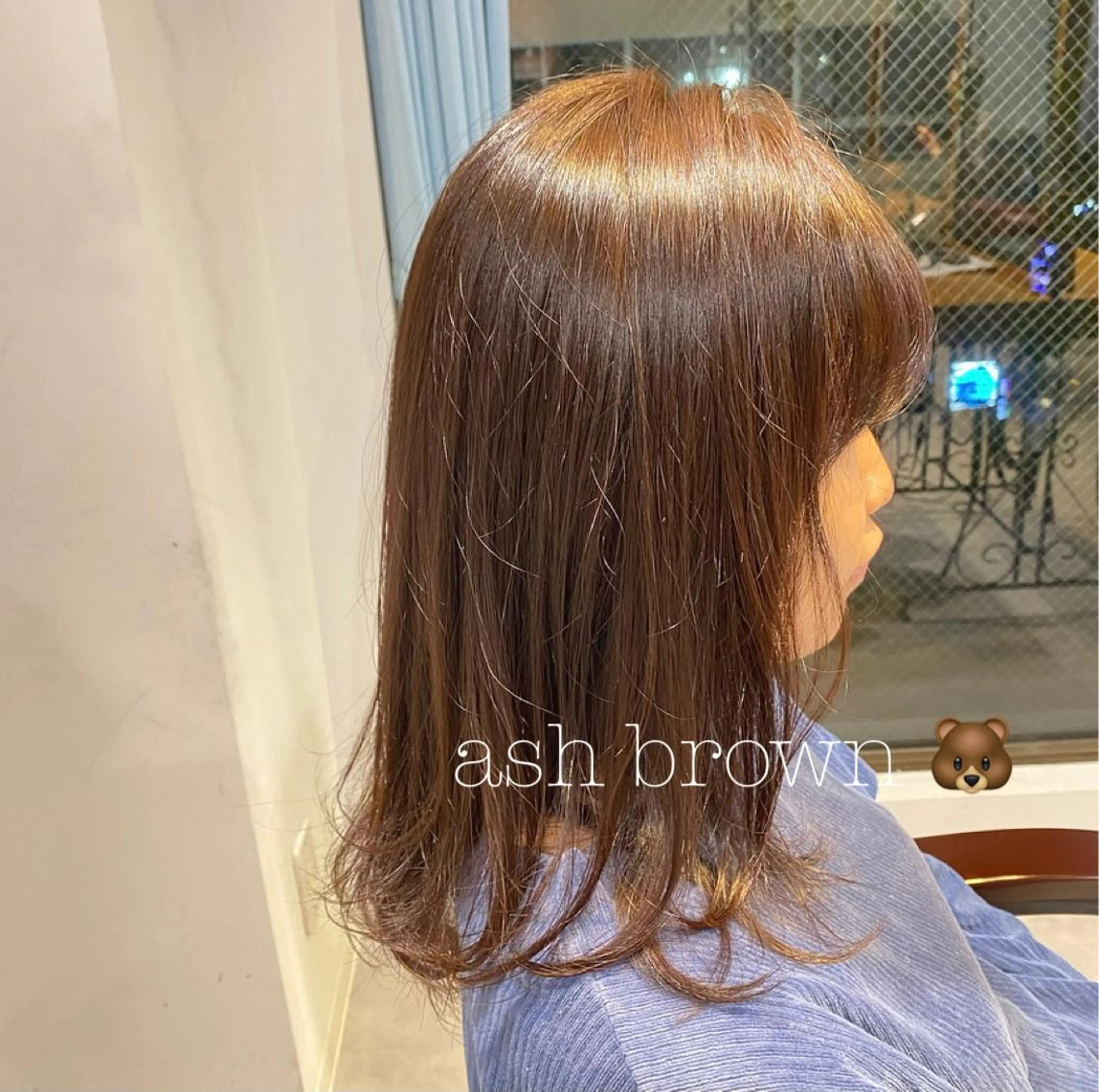 セミロング アッシュ アッシュブラウン GO TODAY SHAiRE SALON 原宿Stella店所属・𓍯柔らかhair 𓍯 yukinoのヘアスタイル