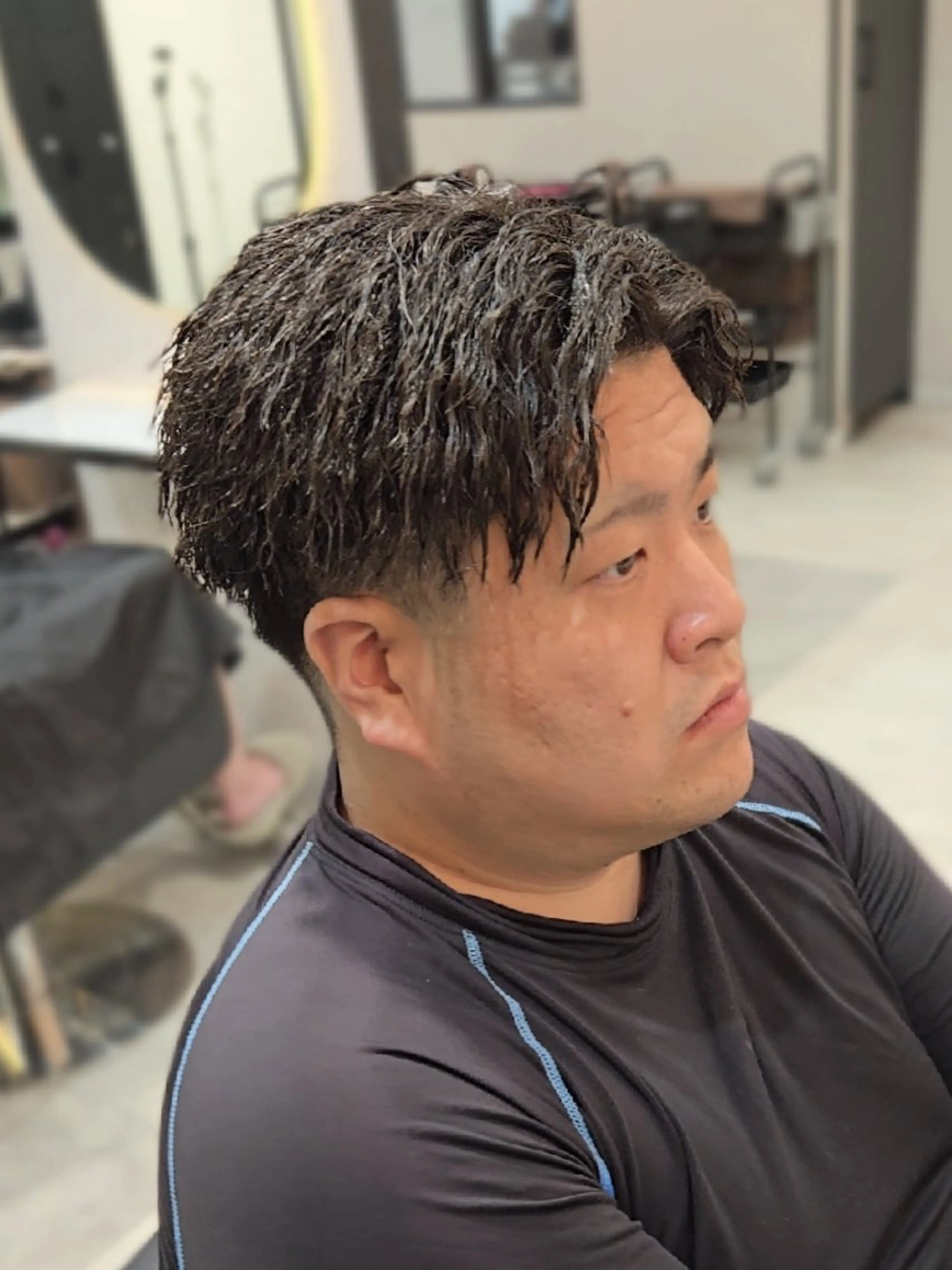 メンズ ミディアム パーマ カット パーマ ヘアセット Lapis 名古屋駅前店所属・LEN名古屋/パーマ メンズ特化美容師のヘアスタイル