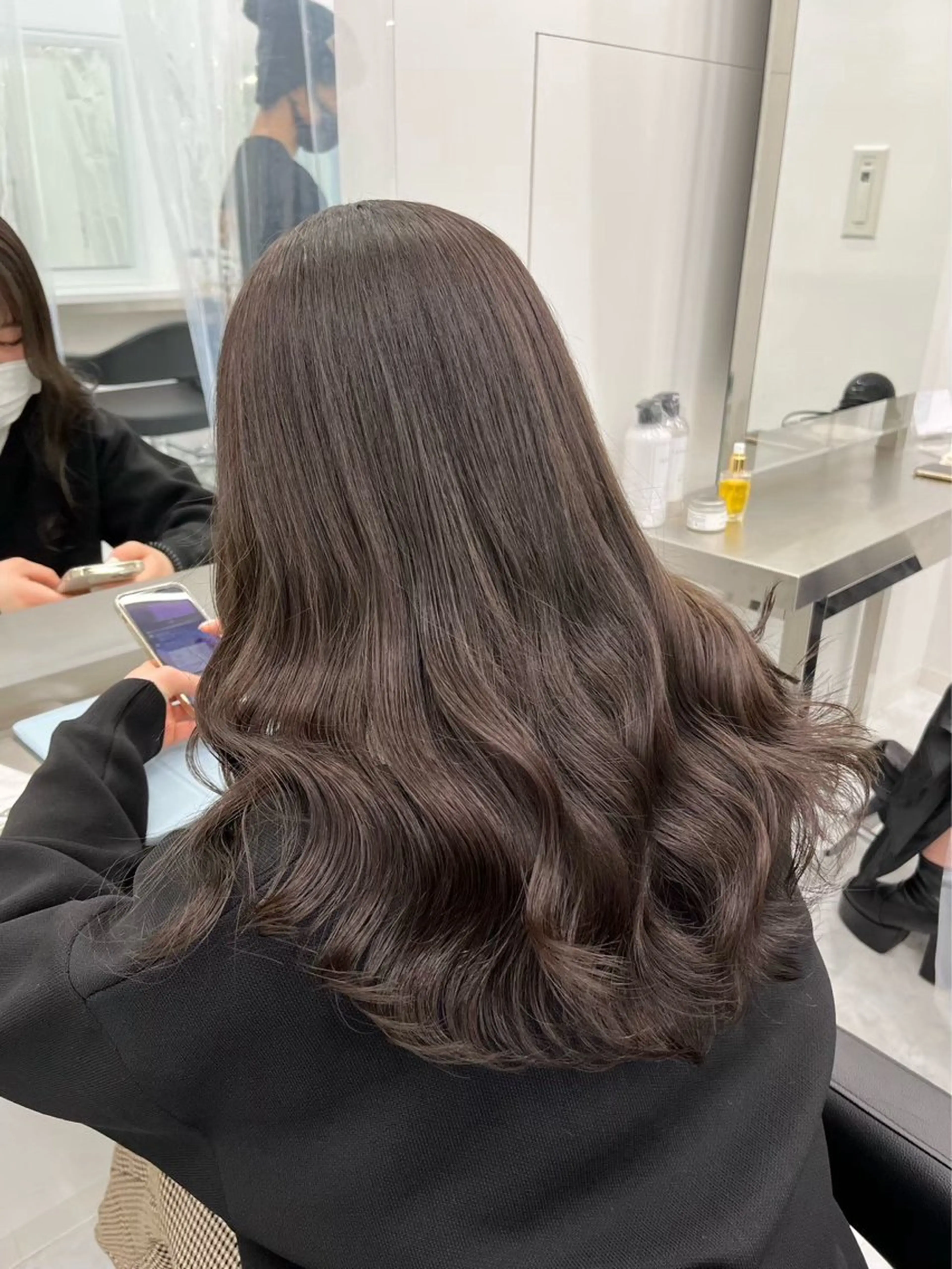 ロング カラー ヘアアレンジ カット ヘアカラー トリートメント ヘッドスパ ヘアセット 透明感ラベンダー💗 SHOのヘアスタイル