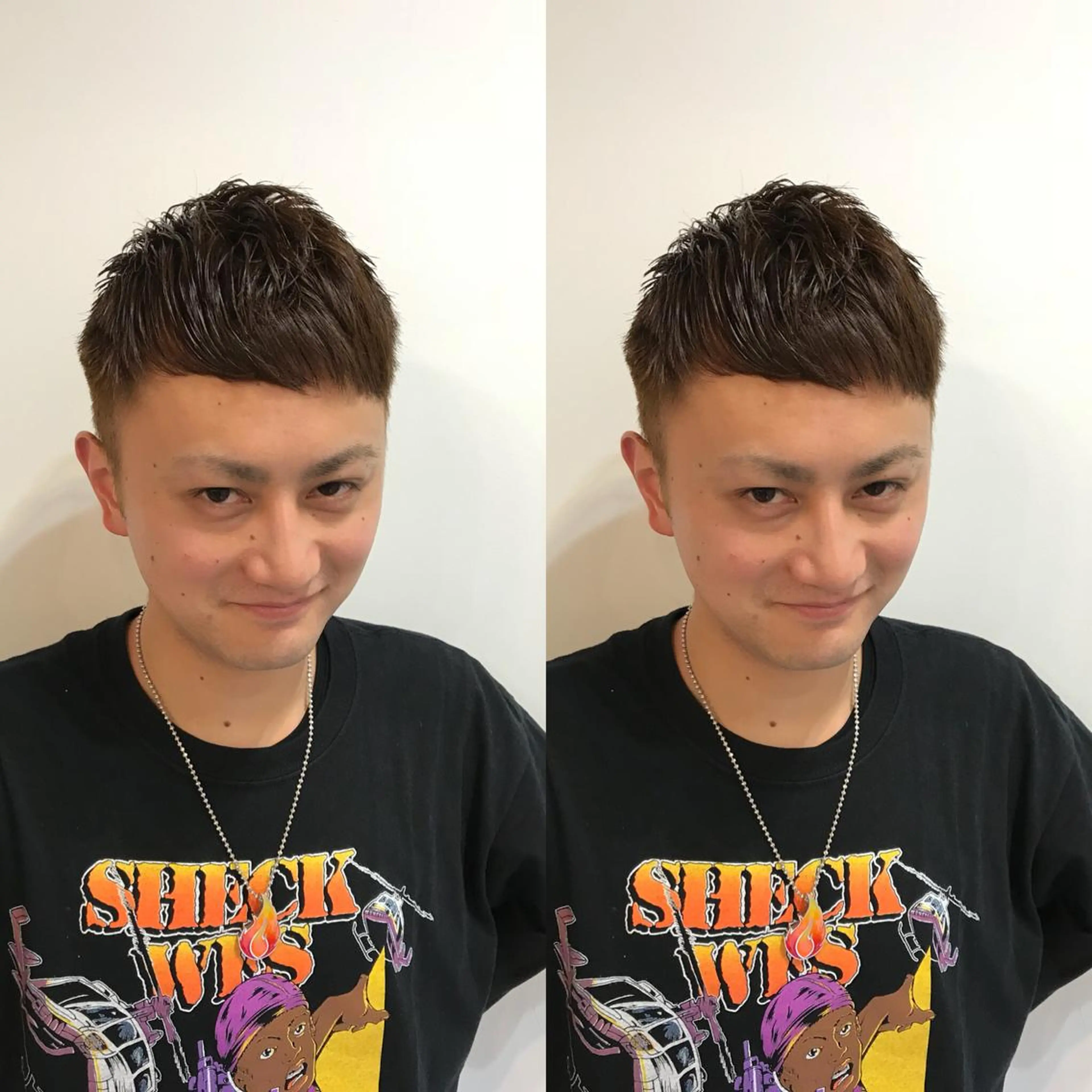 ショート カラー メンズ 嶋佐 昌大 シマサマオのヘアスタイル