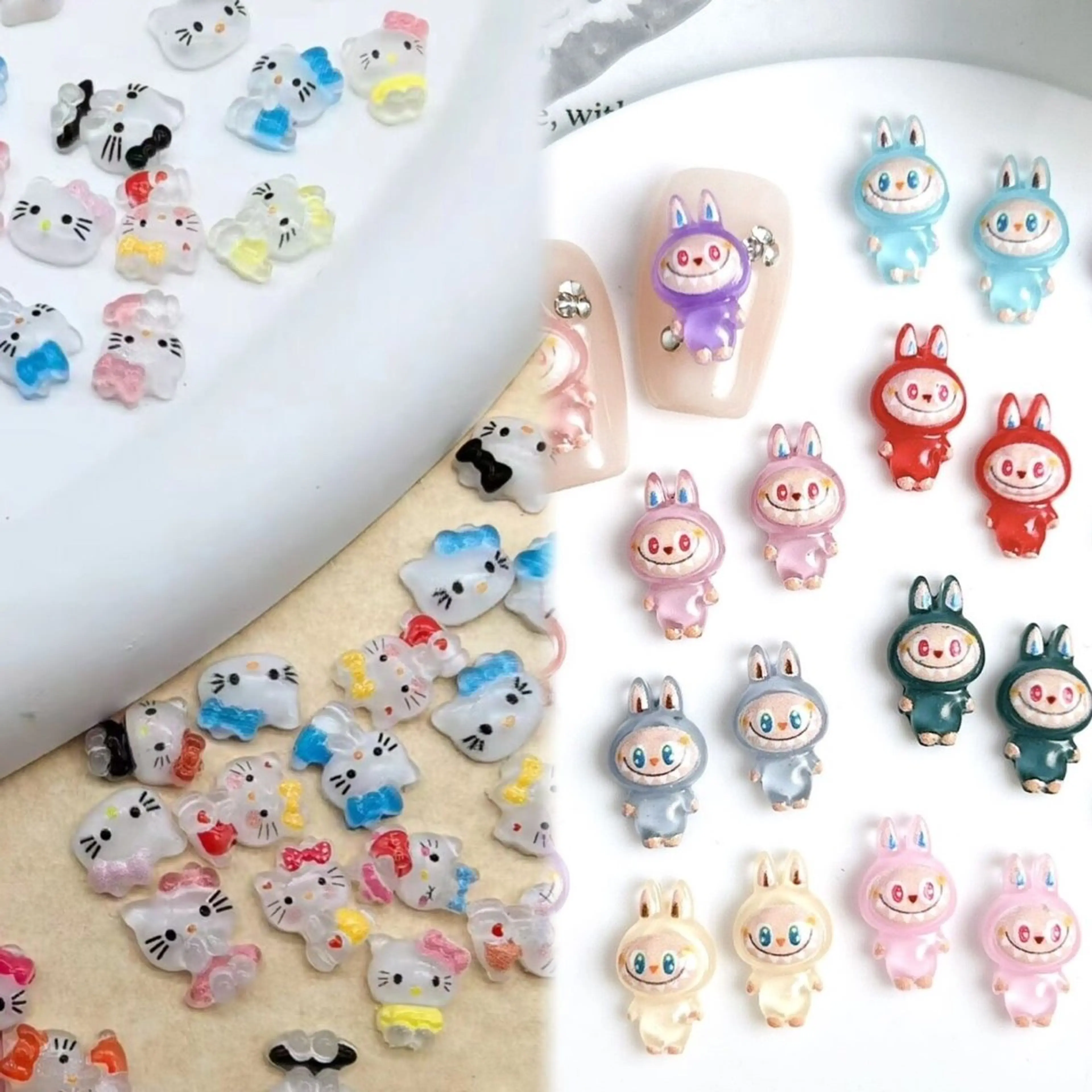 【大特価,秋限定】全店Kitty,Labubuパーツ時間内○施術時間平日16時迄限り※迷う方ご遠慮ください🎀の写真