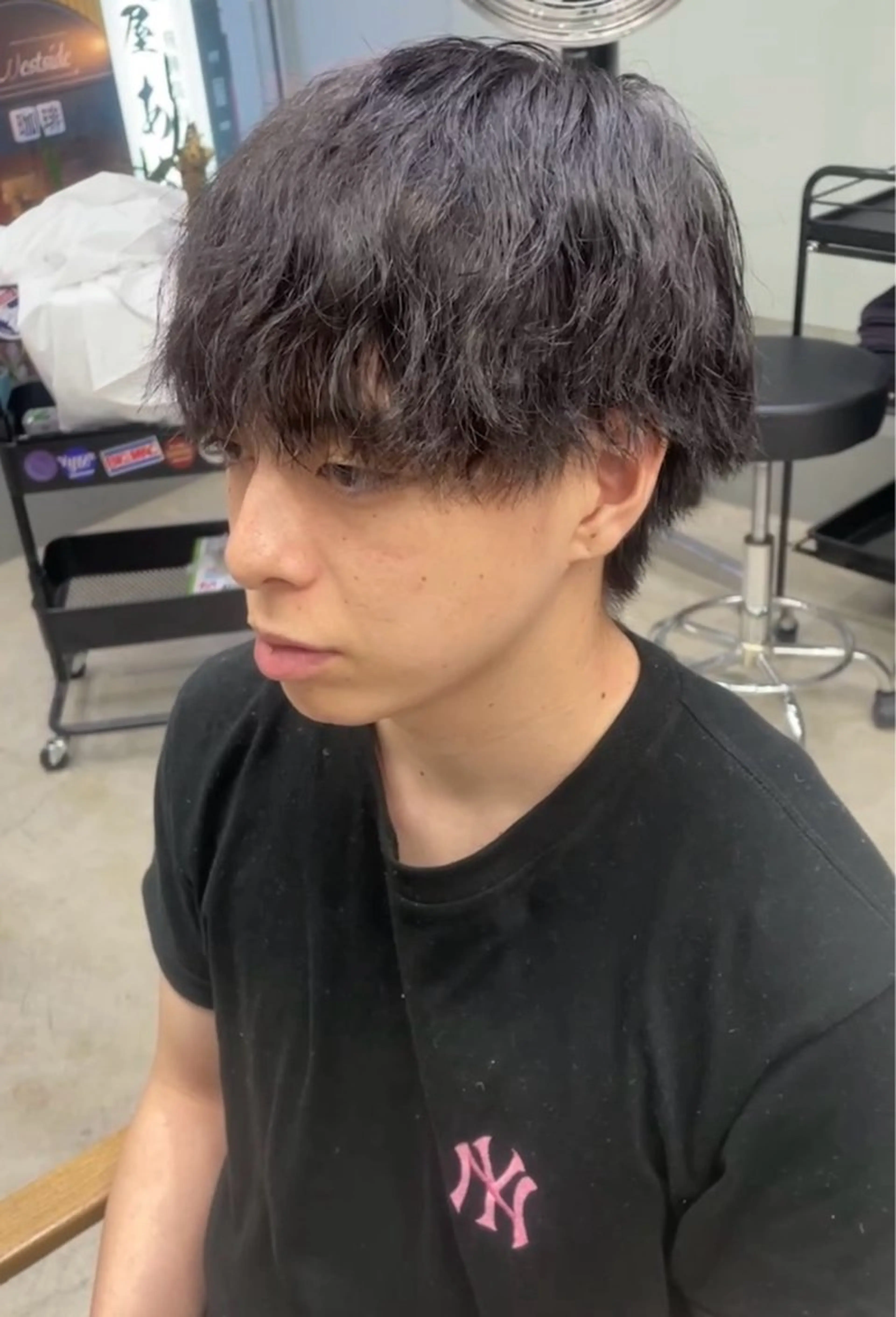 ショート パーマ メンズ カット パーマ メンズ専門サロン wokeのヘアスタイル