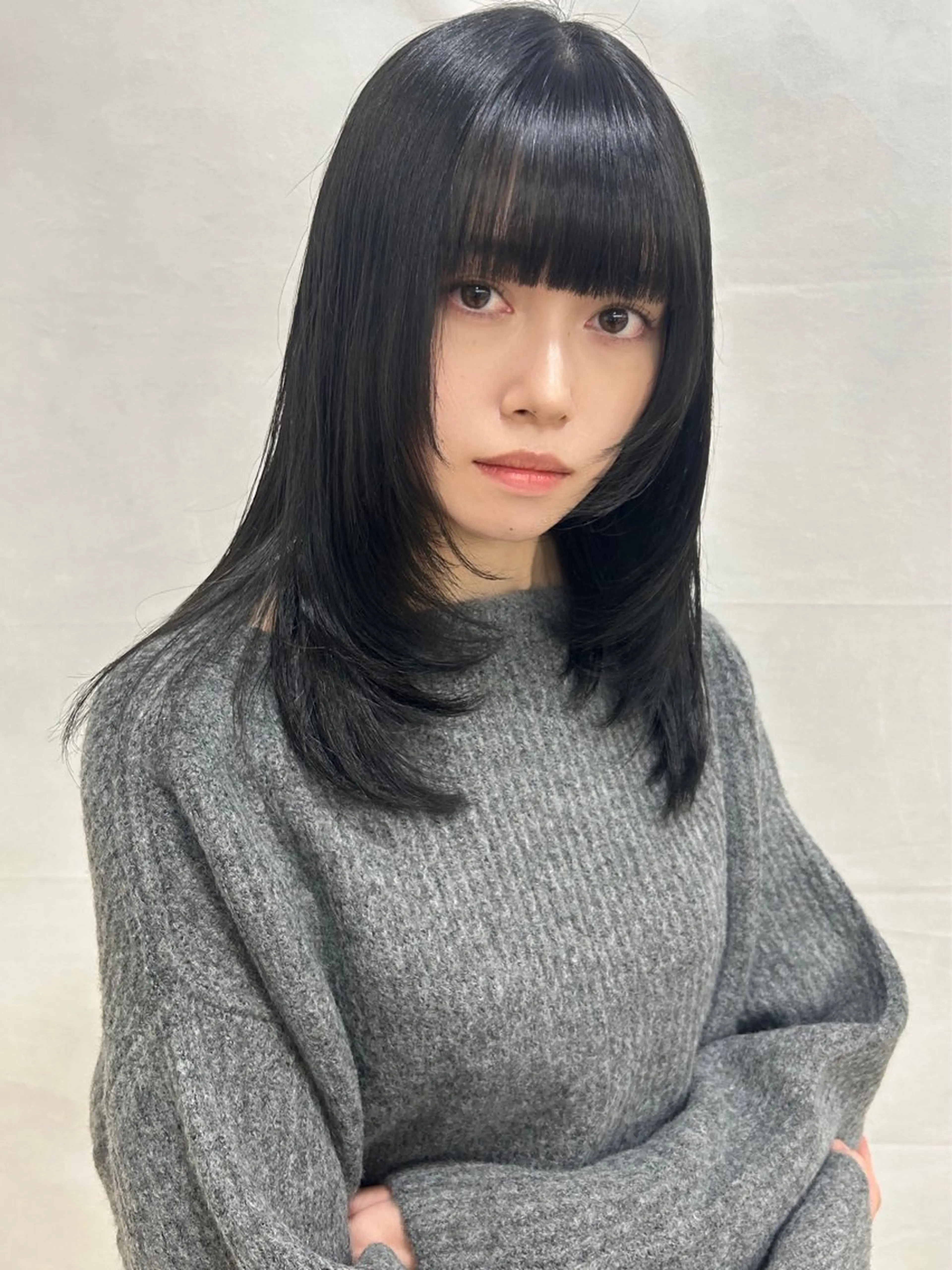 セミロング 水色/ペールカラー/ レイヤー💫mayuのヘアスタイル