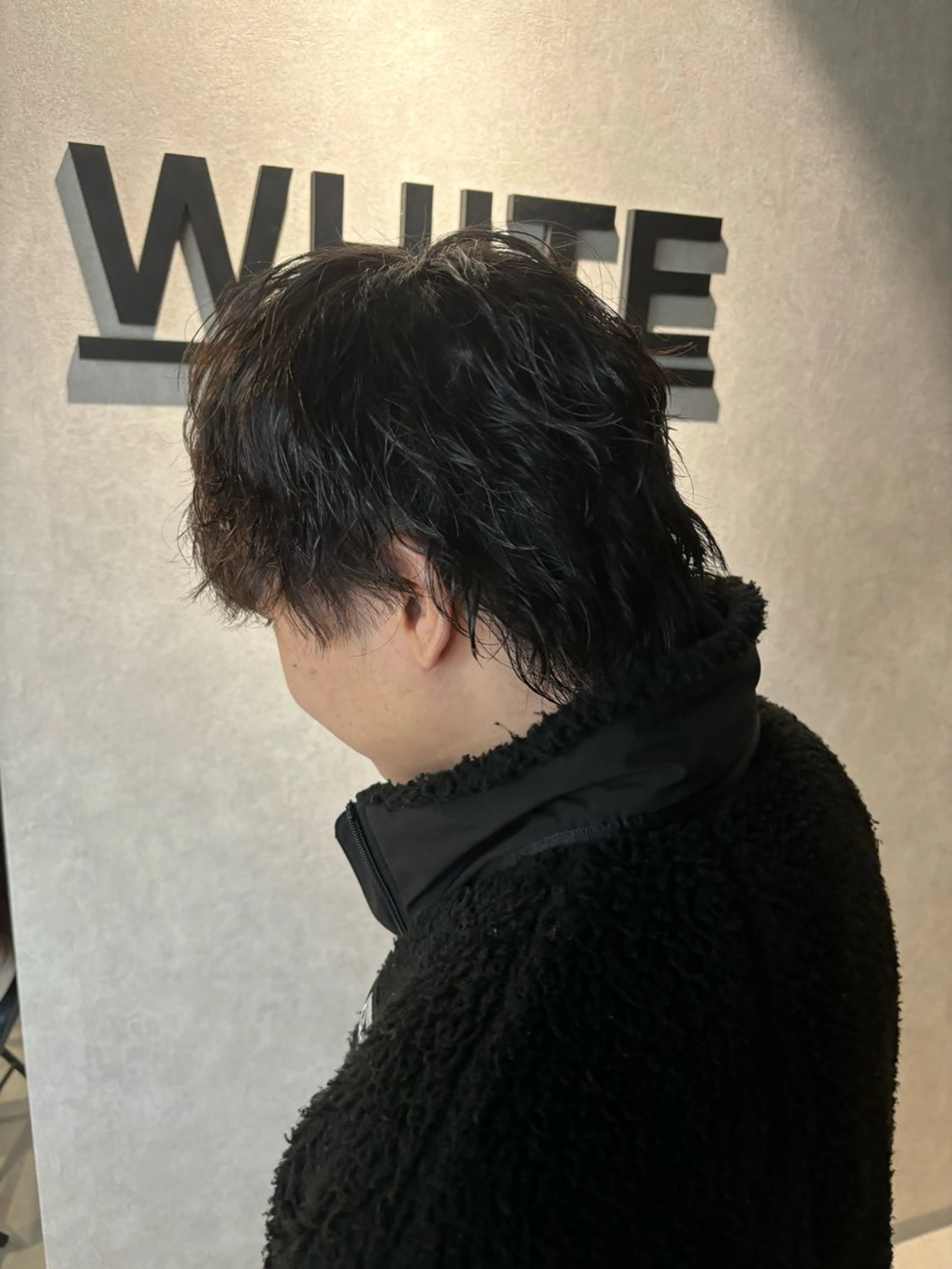 パーマ メンズ メンズウルフカット ウルフカット _white【京橋店】所属・_WHITE / KENTOのヘアスタイル