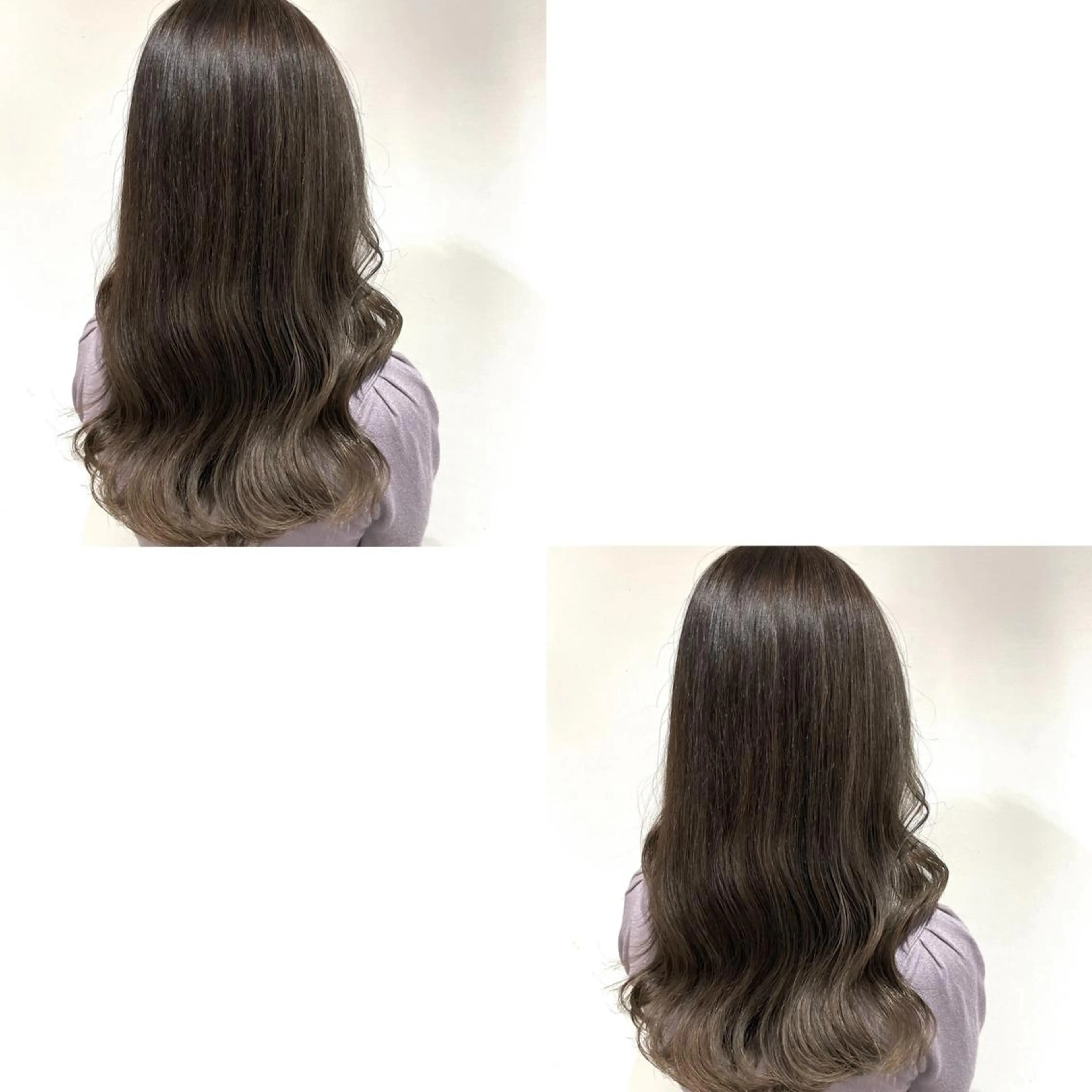 セミロング ヘアカラー トリートメント 青沼夏未/オリーブ/ 寒色カラーのヘアスタイル