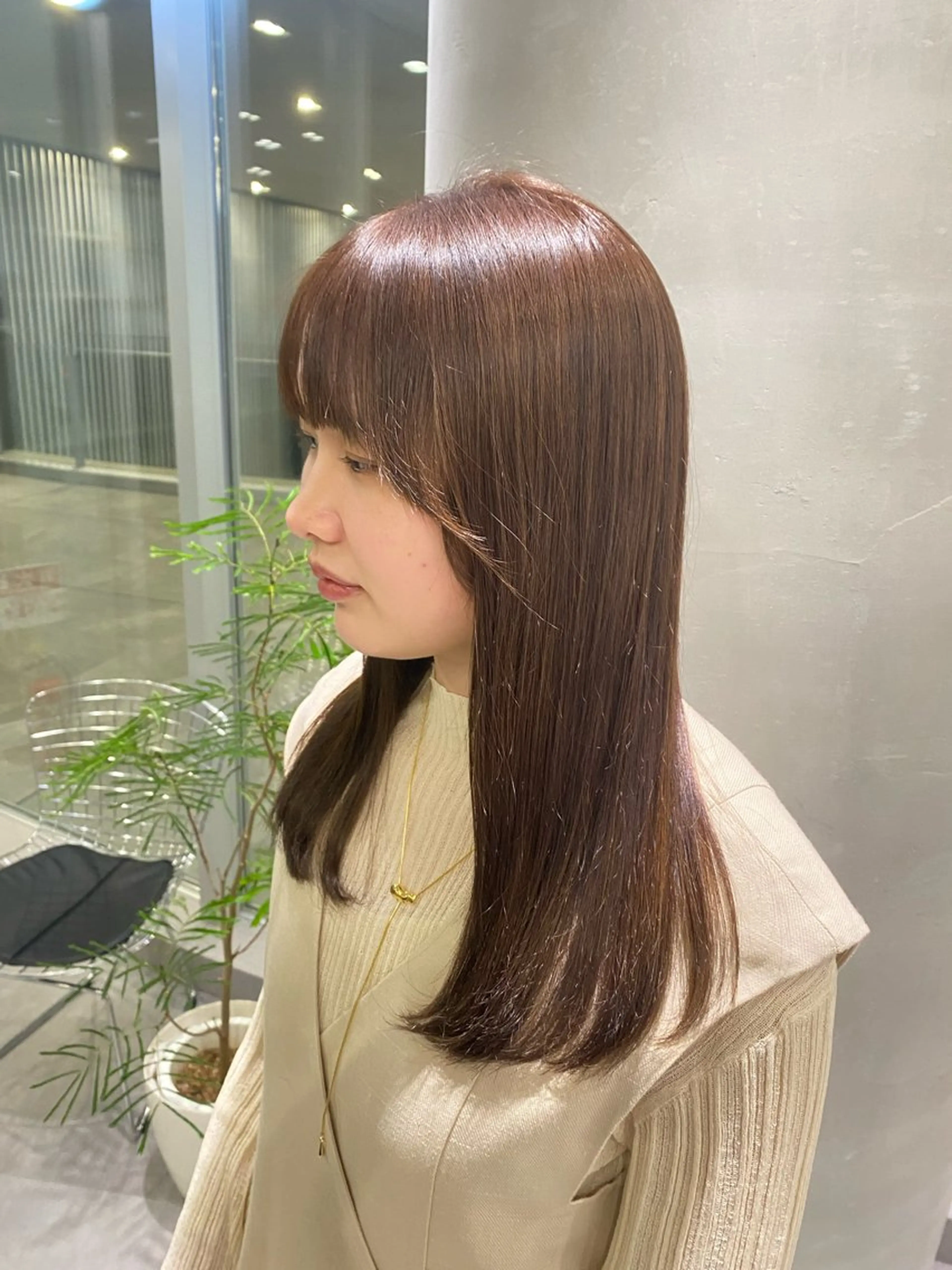 セミロング カラー 野林 夏帆のヘアスタイル