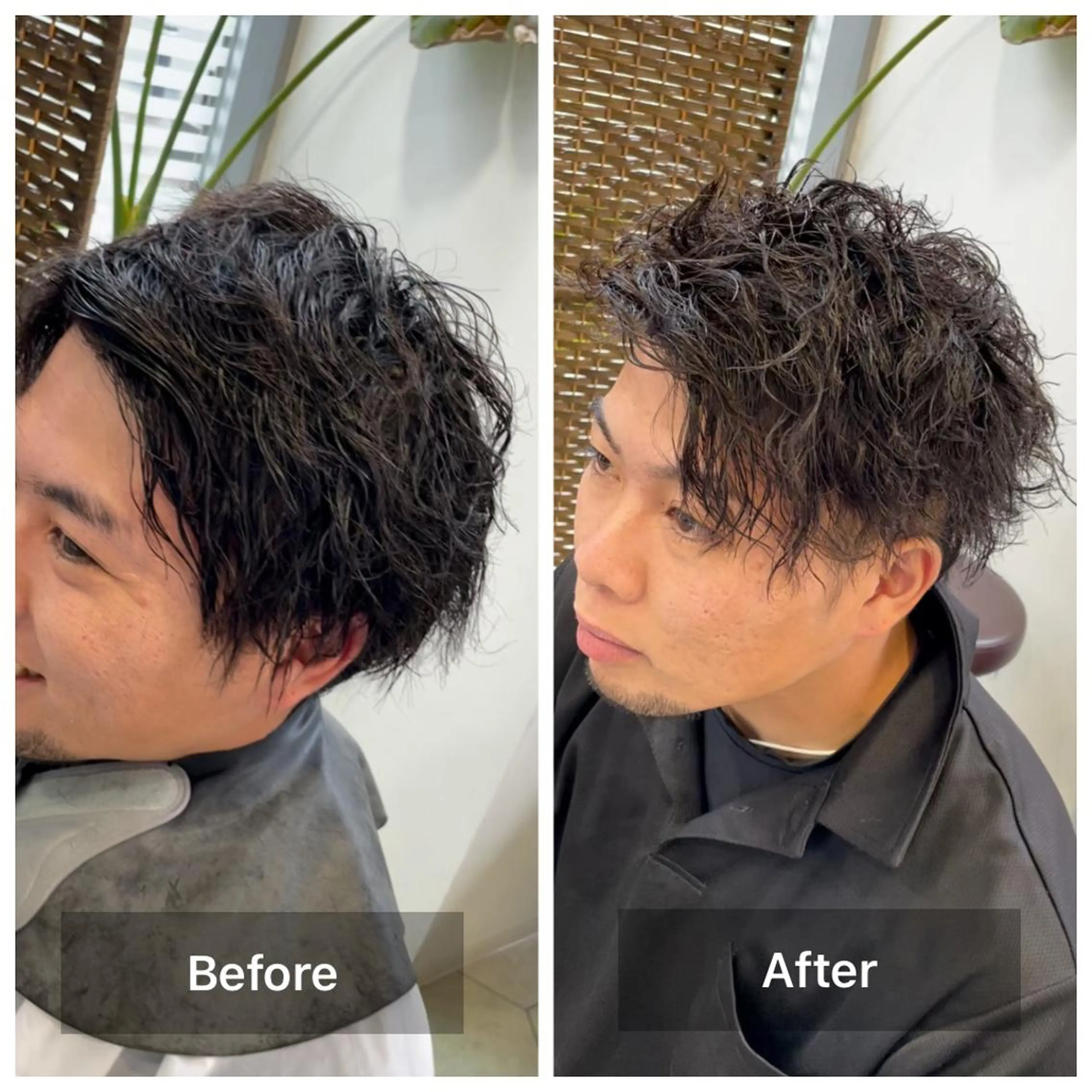 ショート パーマ メンズ カット パーマ ヘアセット share salon　SCENA所属・堤太志 メンズパーマ特化のヘアスタイル