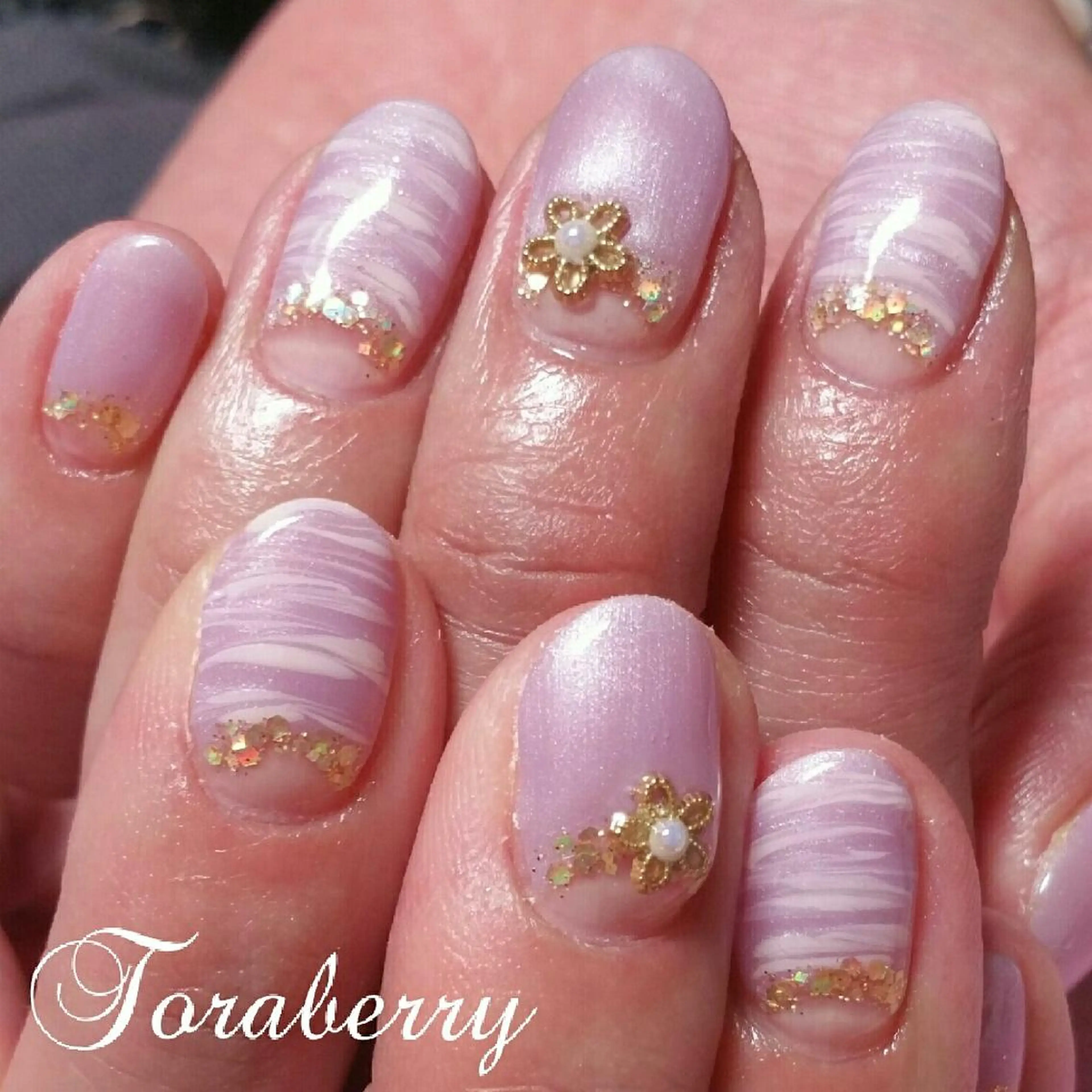 ネイル 大理石ネイル(マーブル) ネイリスト なつみのネイルデザイン