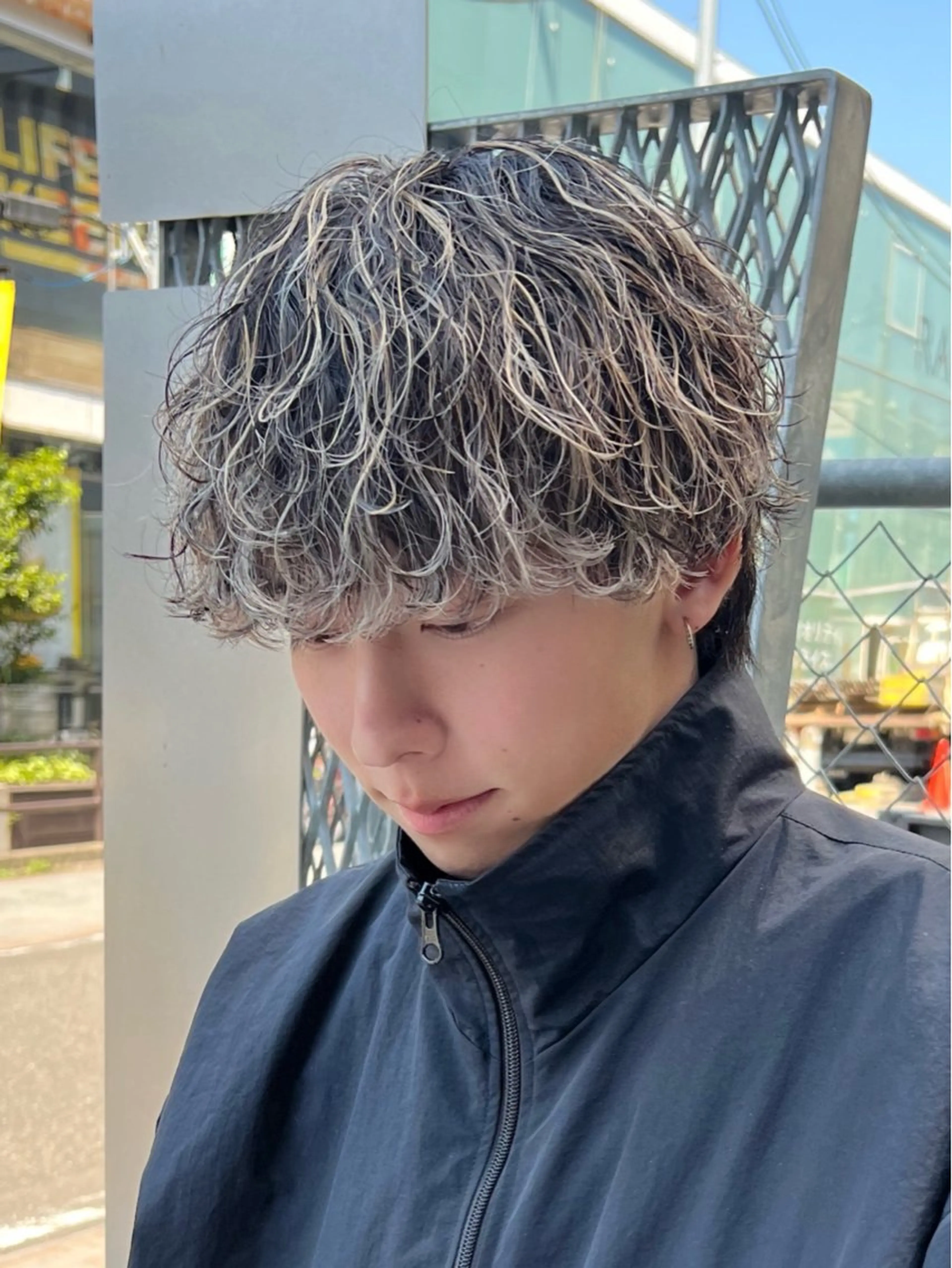 カラー パーマ メンズ カット ヘアカラー パーマ 藤平海音/fifth PARKのヘアスタイル