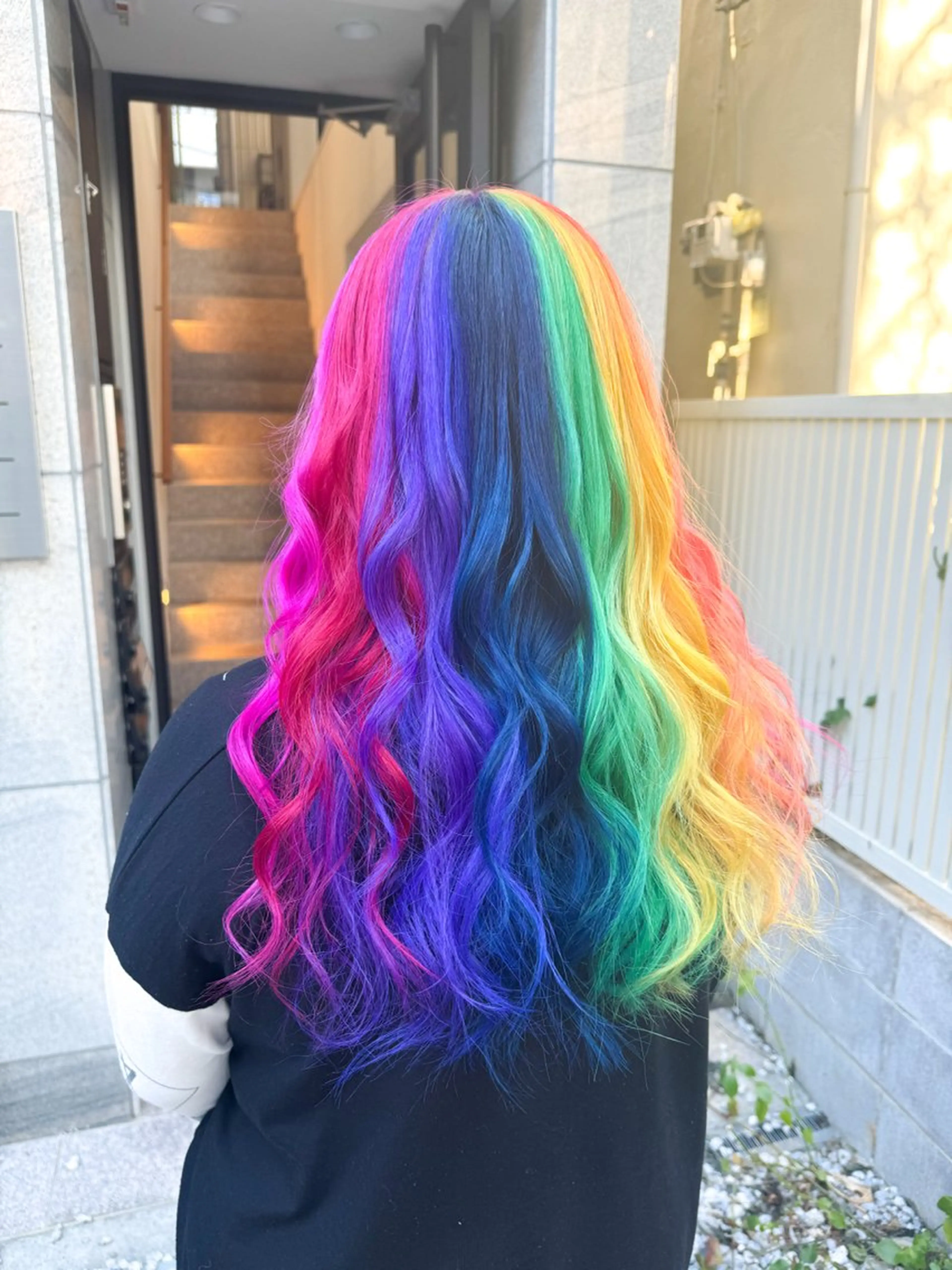 ロング カラー ブリーチ 抜きっぱなしブロンド ブロンド ブルーカラー ケアブリーチ ヘアカラー Chérie所属・Chérie 渋谷/カラーサロンのヘアスタイル