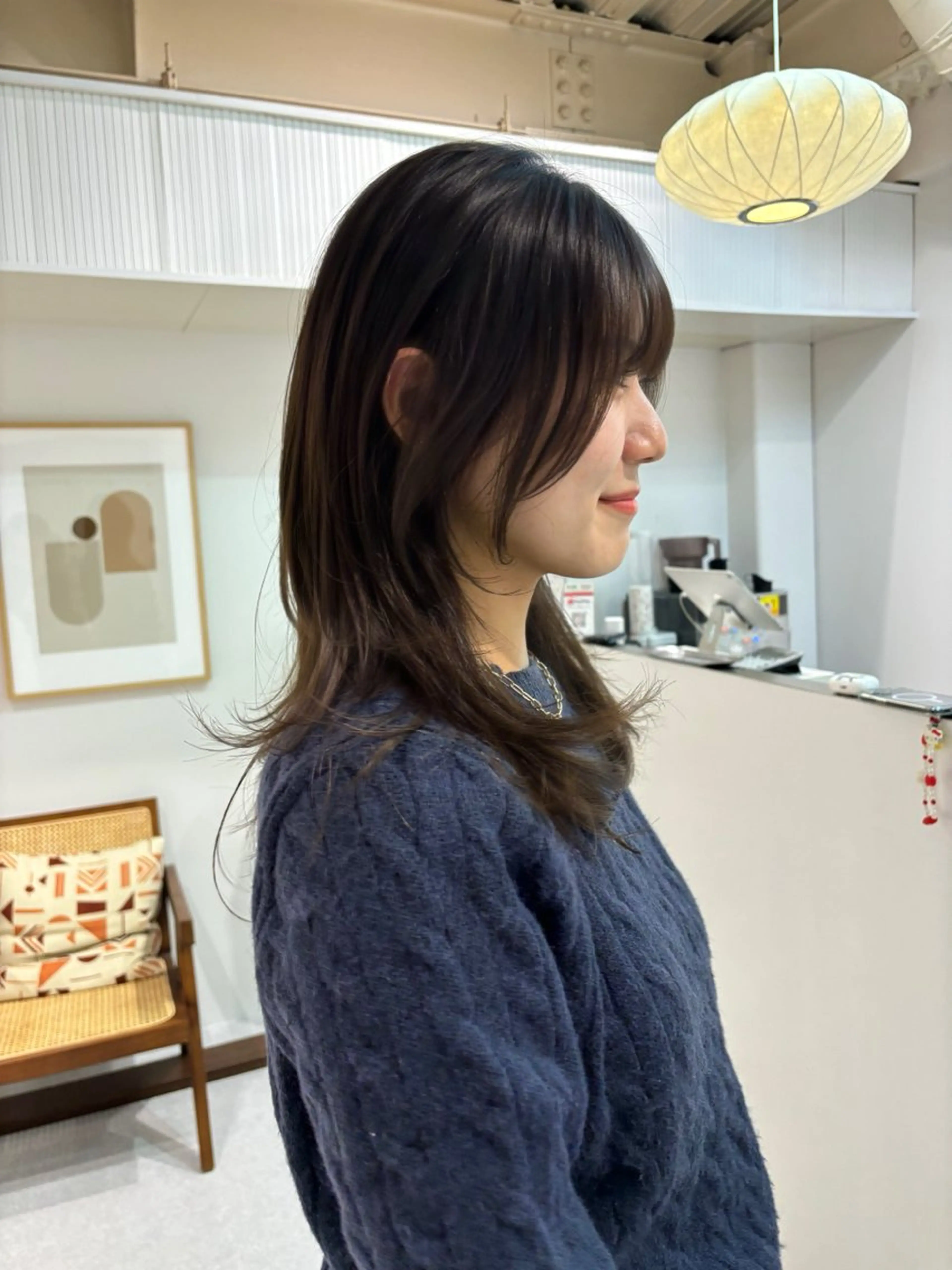 セミロング カラー ブラウンカラー レイヤーカット カット ヘアカラー トリートメント レイヤーカット🎀 kanaのヘアスタイル