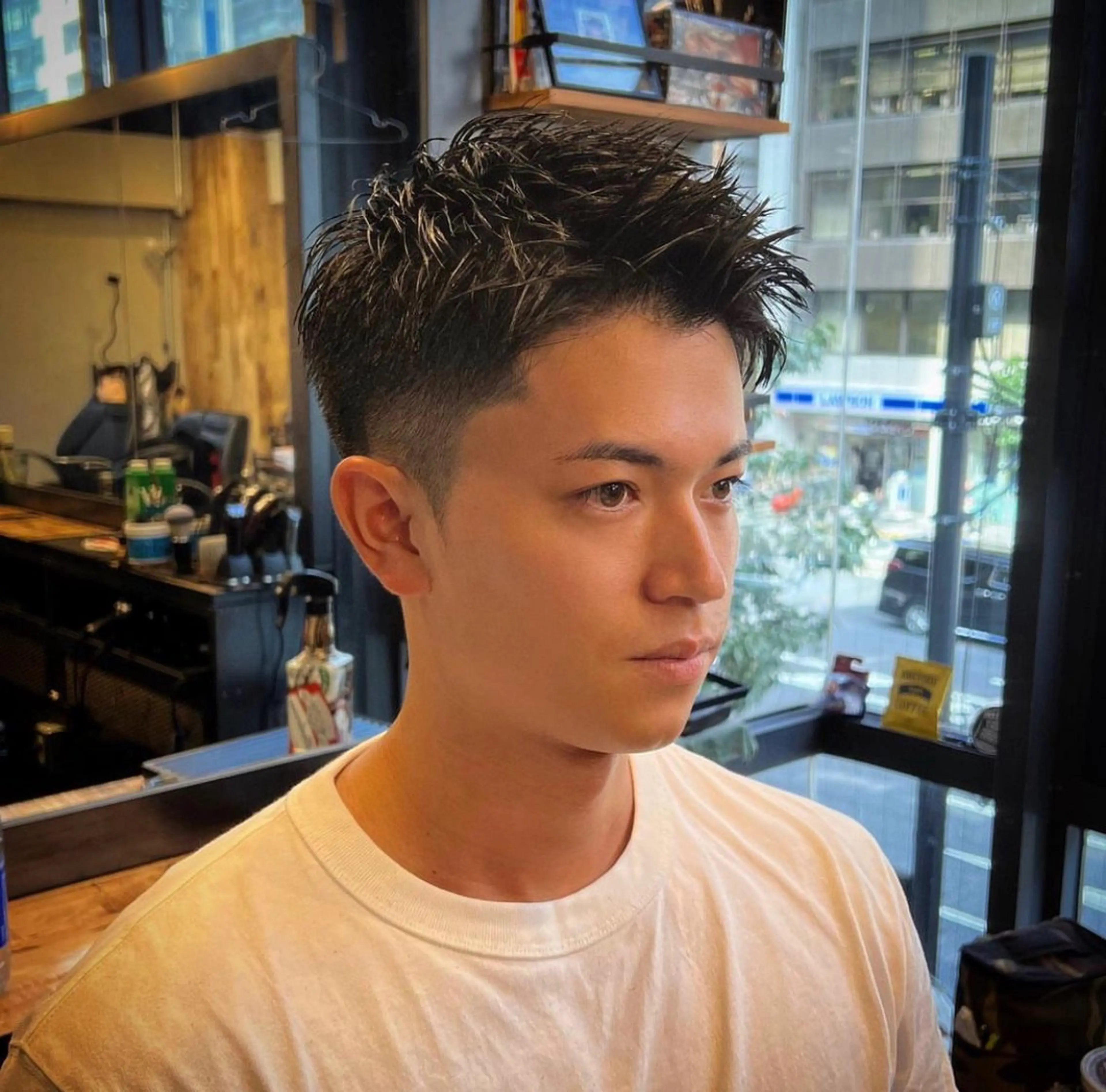 メンズ sand 大阪梅田所属・ショートパーマ🌀 ✂︎小寺仁紫のヘアスタイル