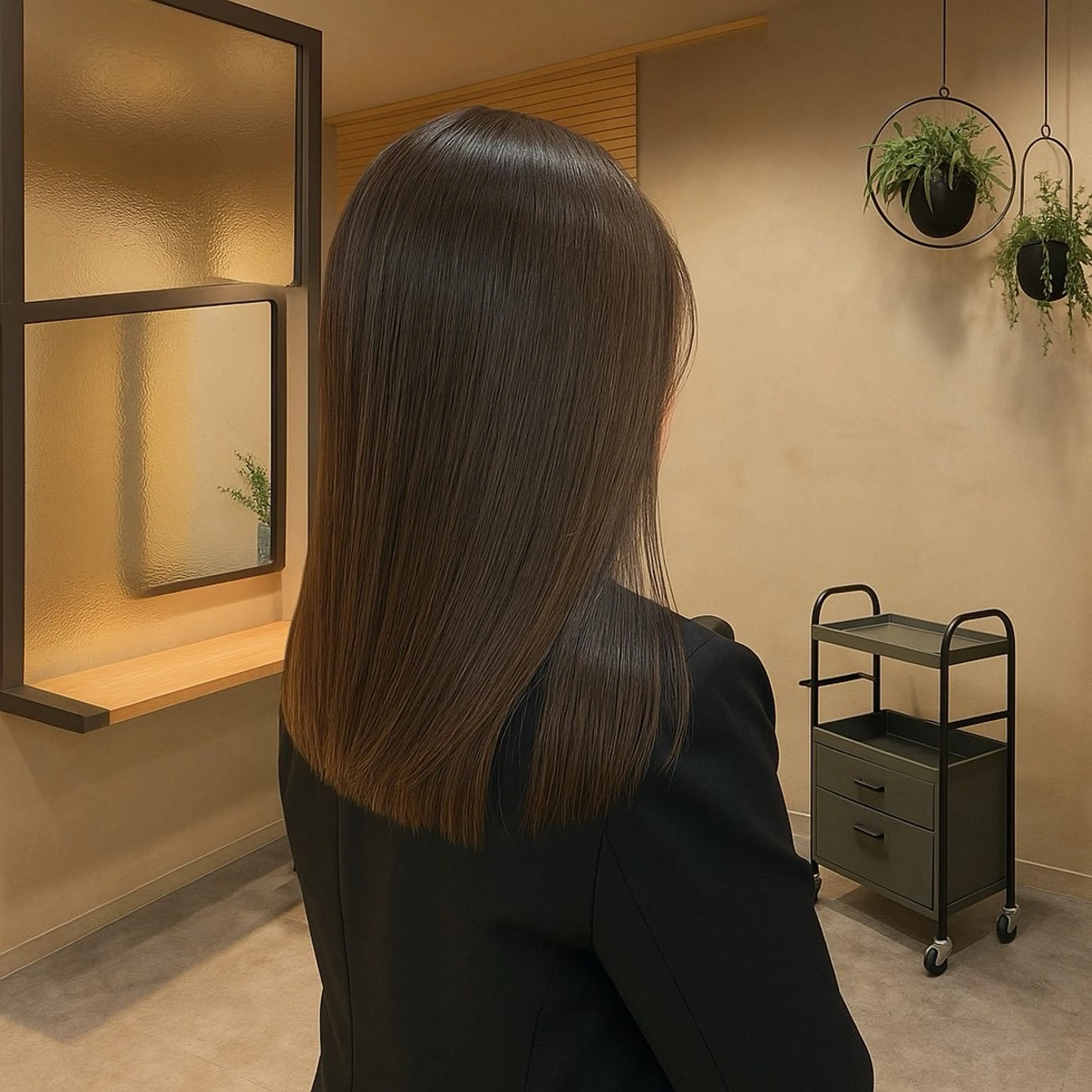 セミロング カット 縮毛矯正 Bear Fruit 新潟店所属・美髪矯正／ 山田　千里のヘアスタイル