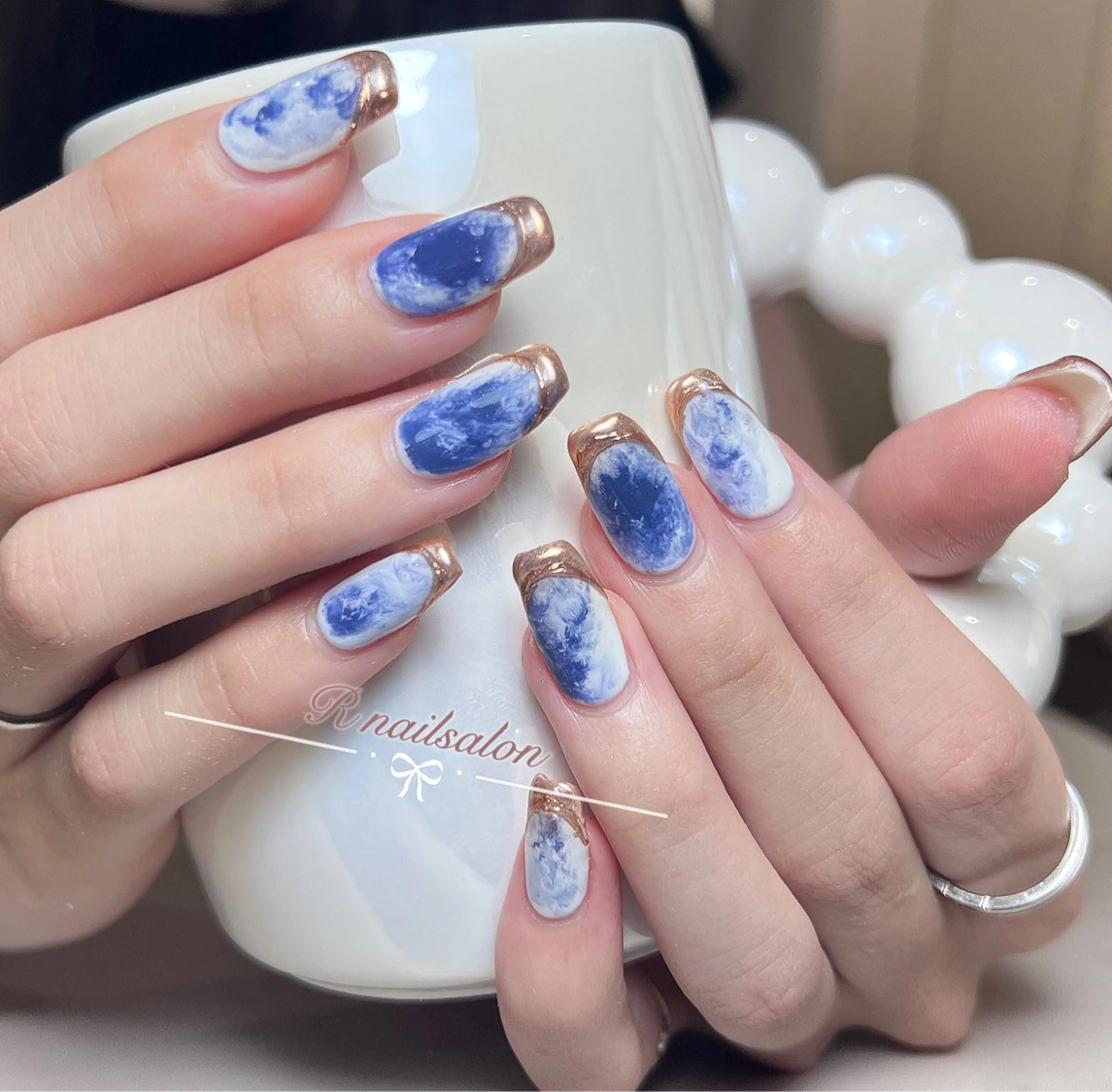 ロング ハンドネイル R NAILSALONのネイルデザイン