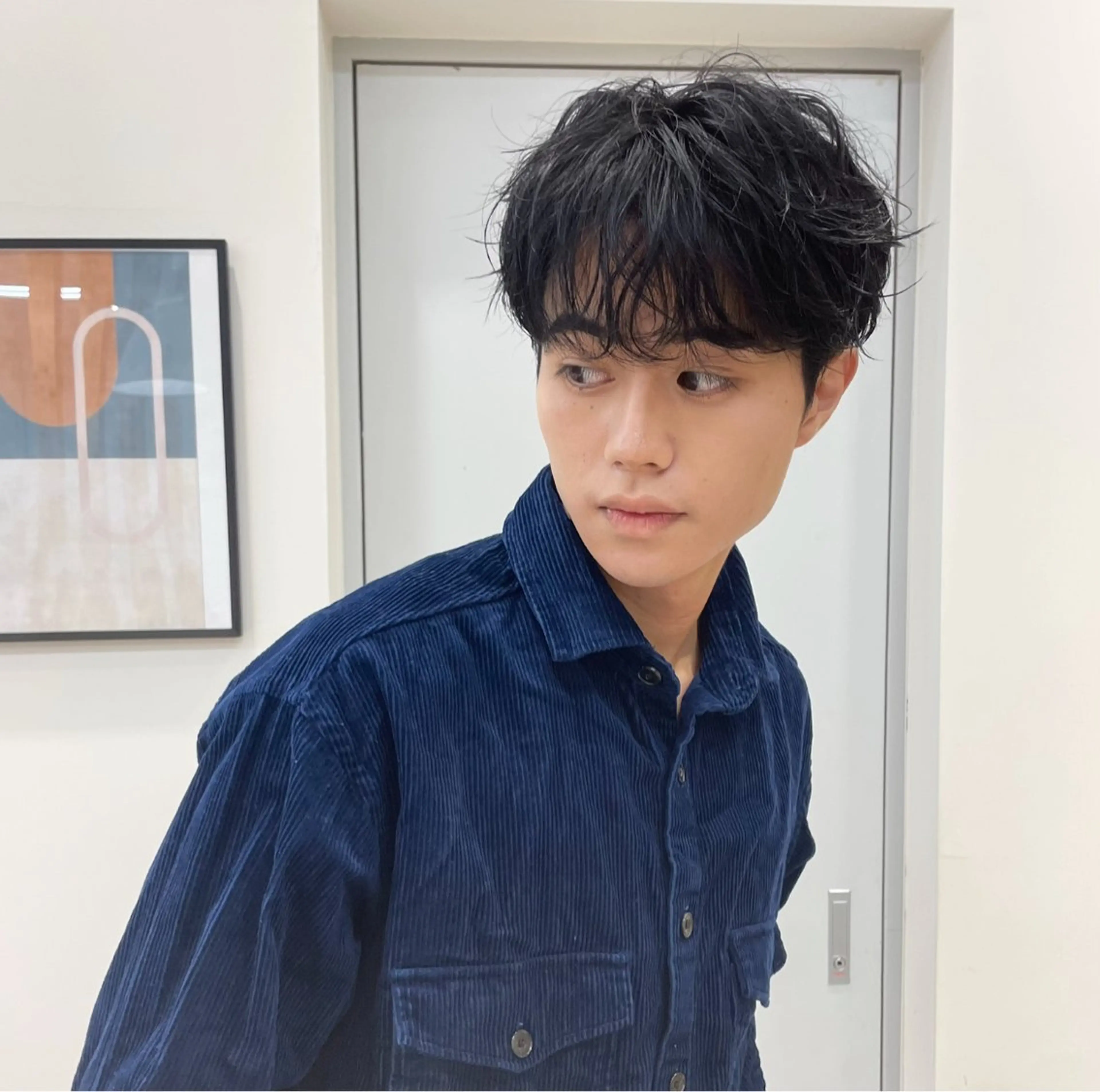 メンズ マッシュ メンズパーマ カット メンズカット・ パーマhanaのヘアスタイル