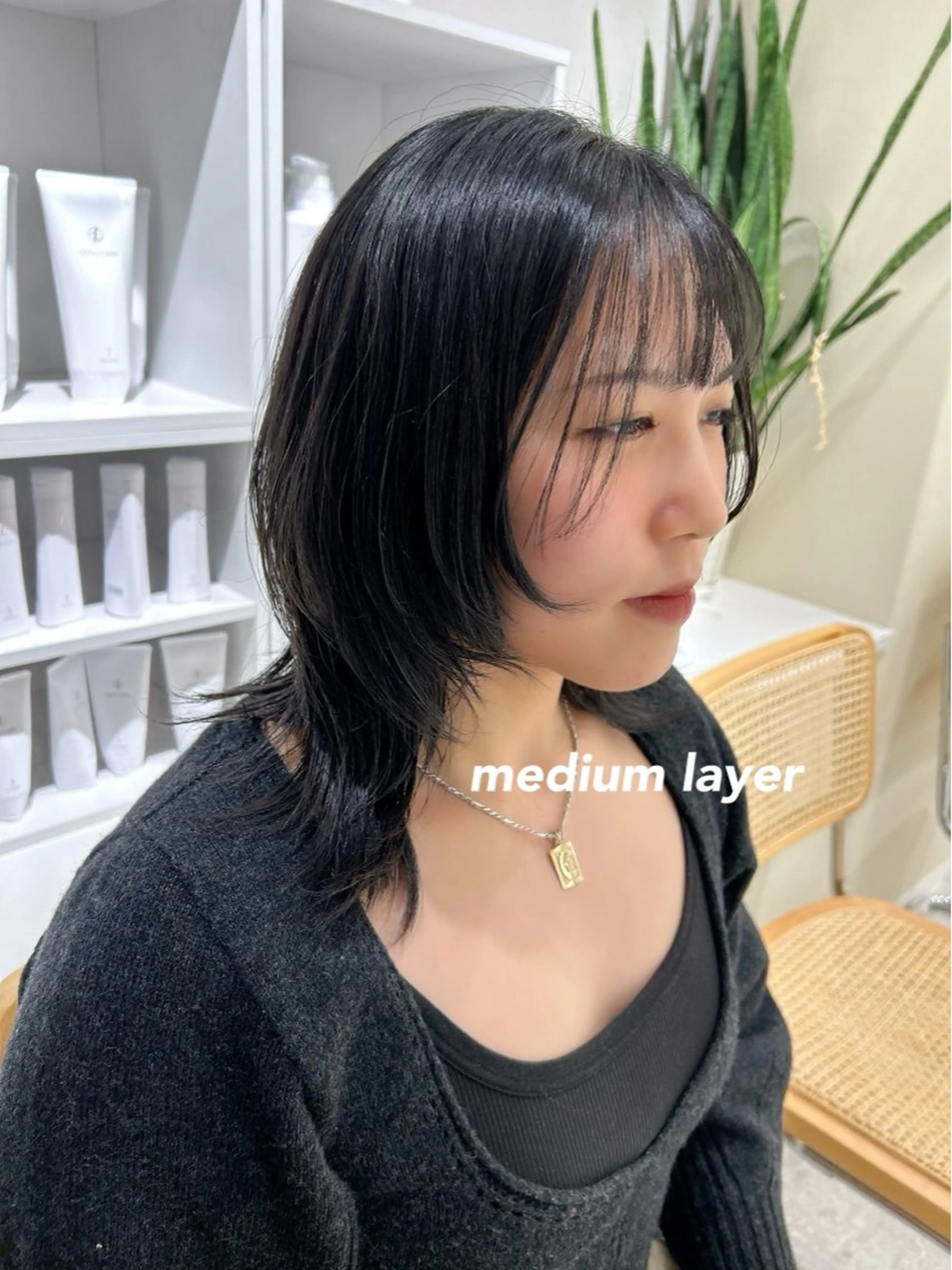ミディアム レイヤーカット カット トリートメント 🩰ニシムラヒカリ 半個室salon♡*のヘアスタイル
