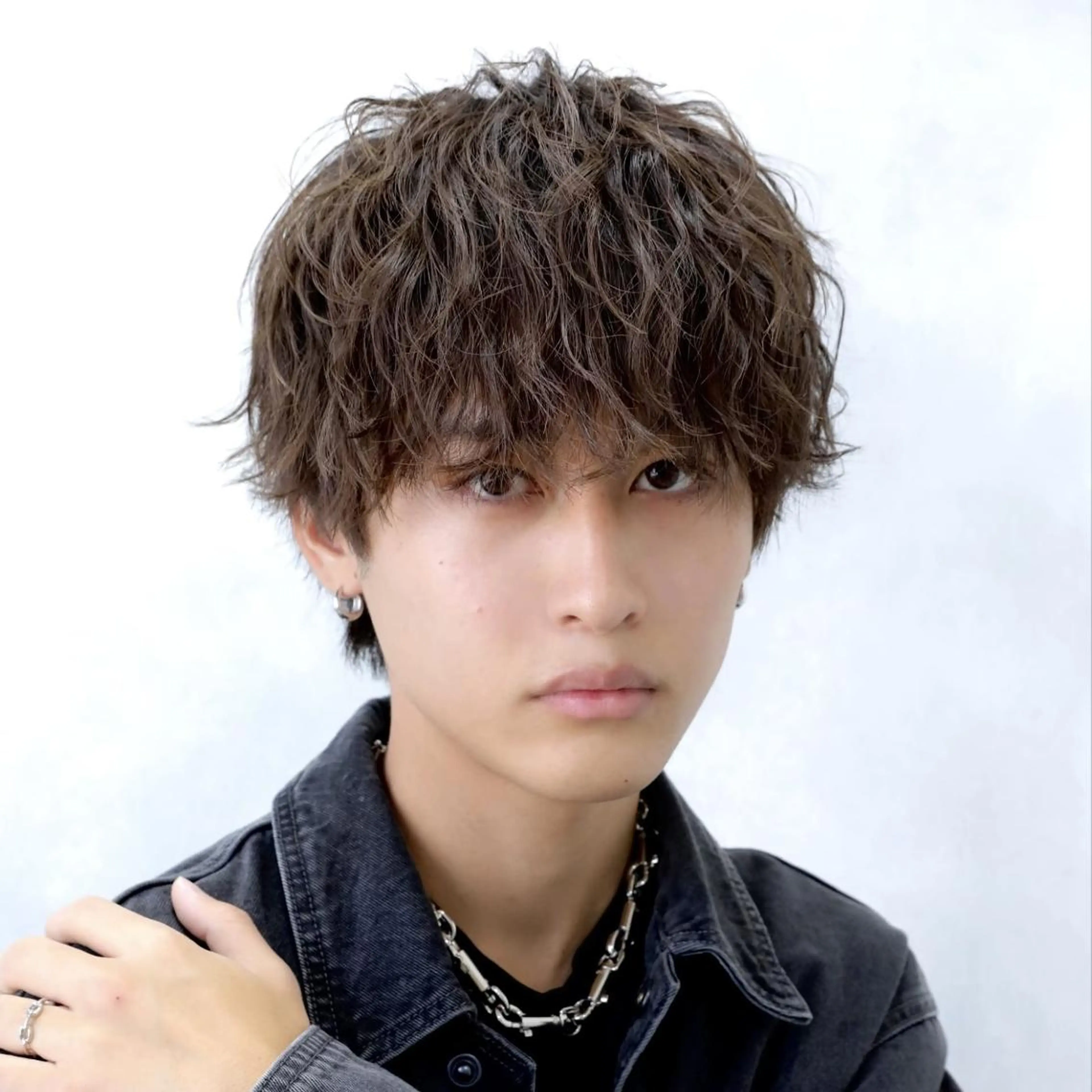 ショート パーマ カラー メンズ カット パーマ Mens salon ANDYのヘアスタイル