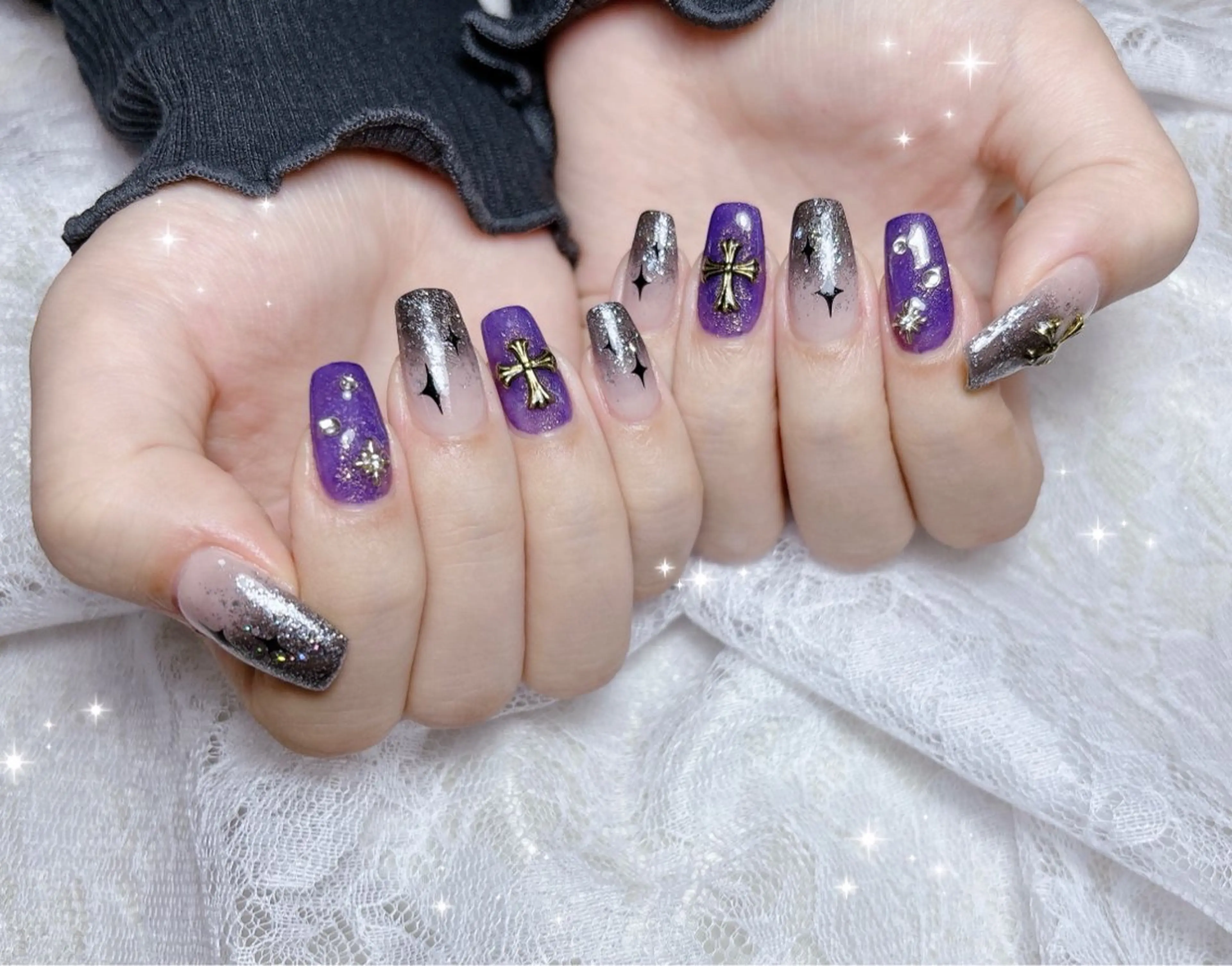 ネイル グラデーション ハンドネイル FLARE NAIL フレアネイルのネイルデザイン