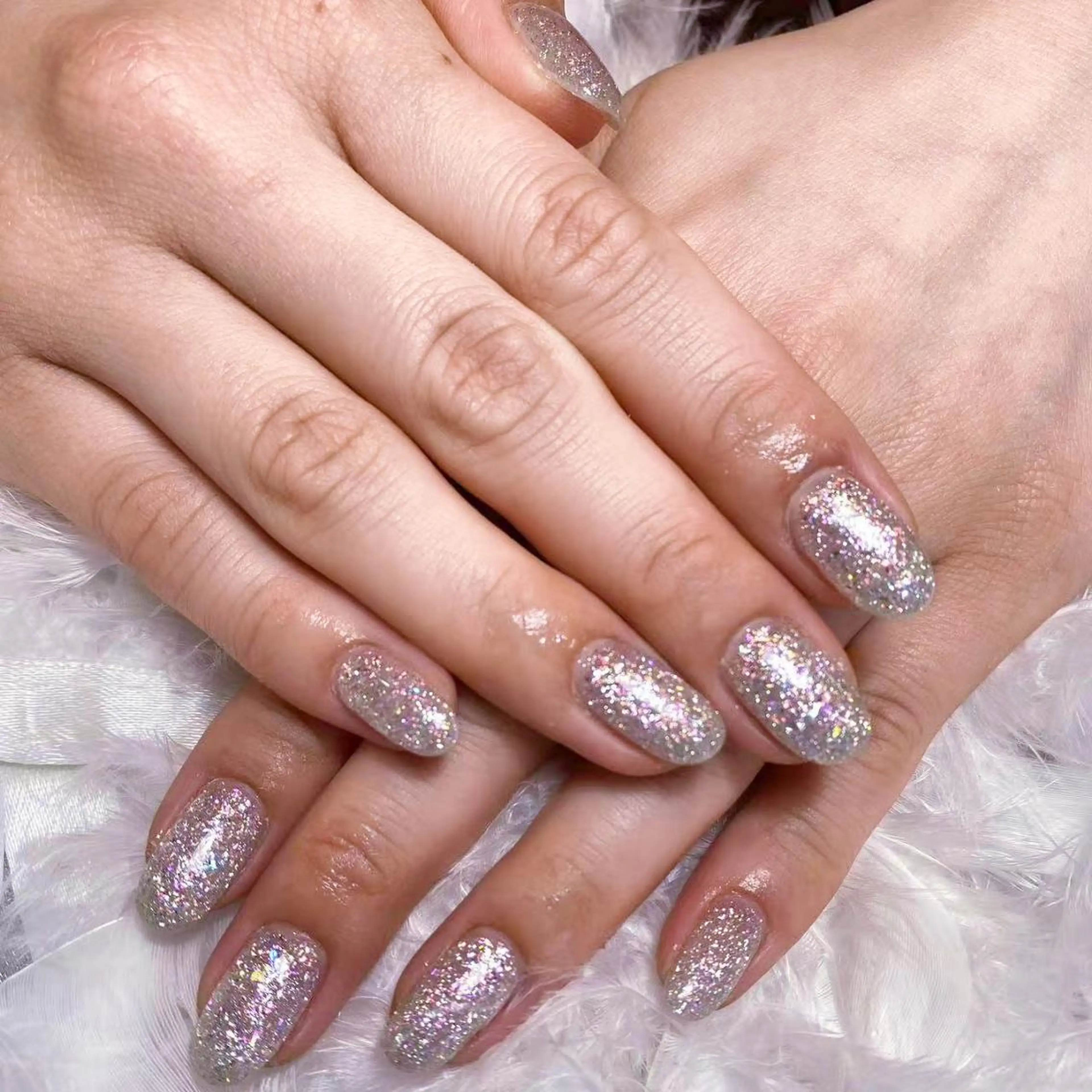 ネイル アートネイル オーロラネイル ガーリー キラキラネイル 韓国ネイル ハンドネイル DIANMOND NAIL🌸のネイルデザイン