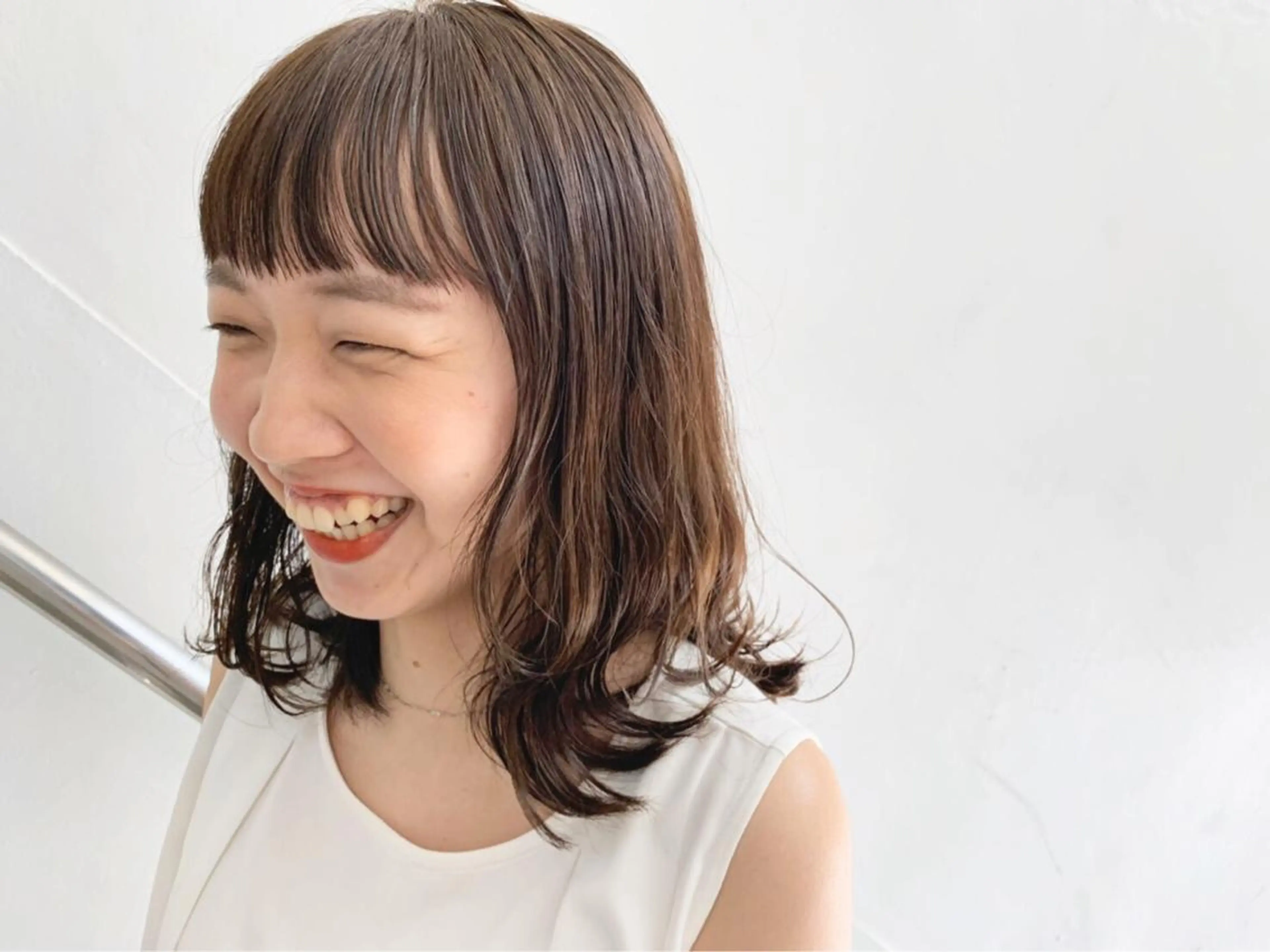 ミディアム カラー 中司 莉菜のヘアスタイル