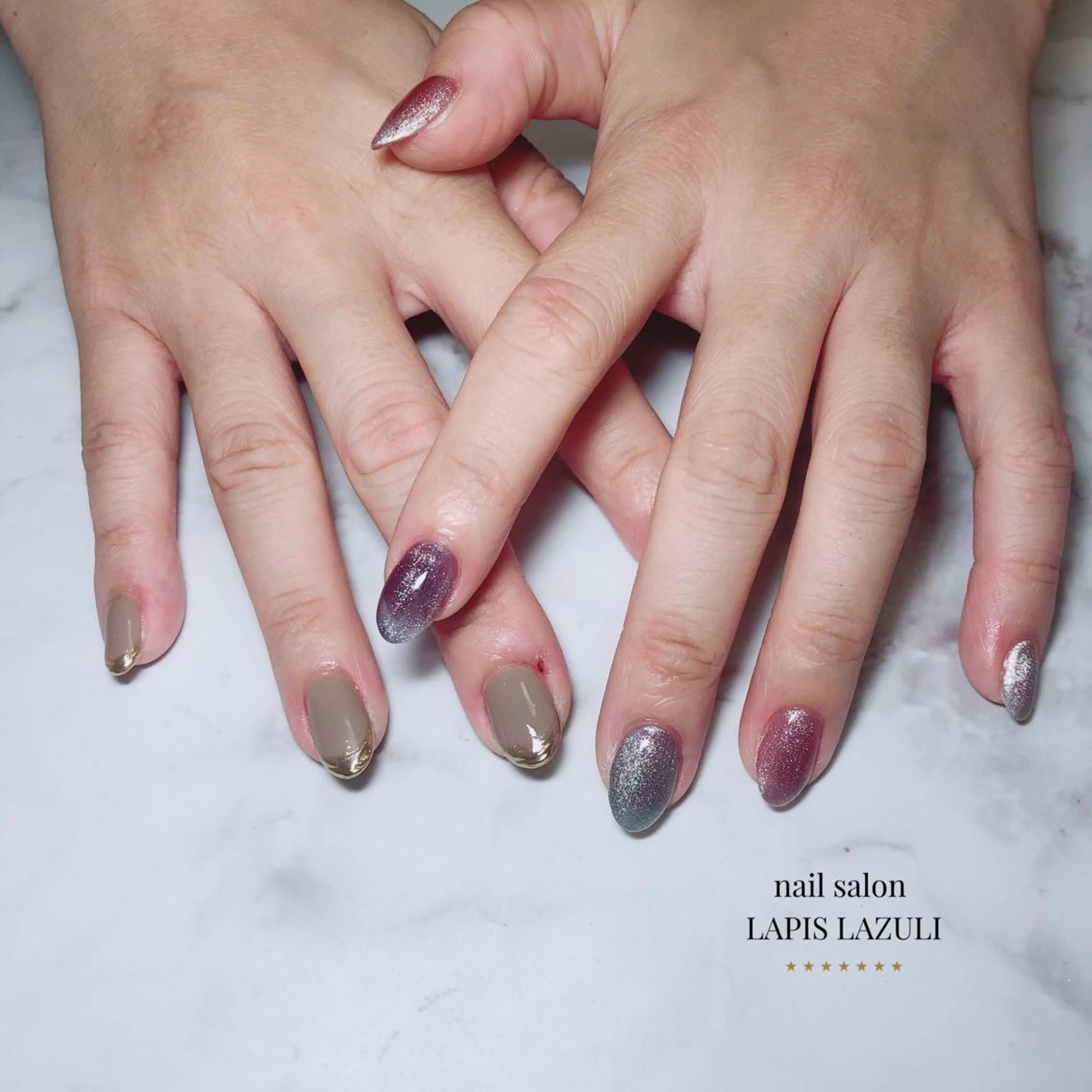 ネイル nail salon ラピスラズリのネイルデザイン