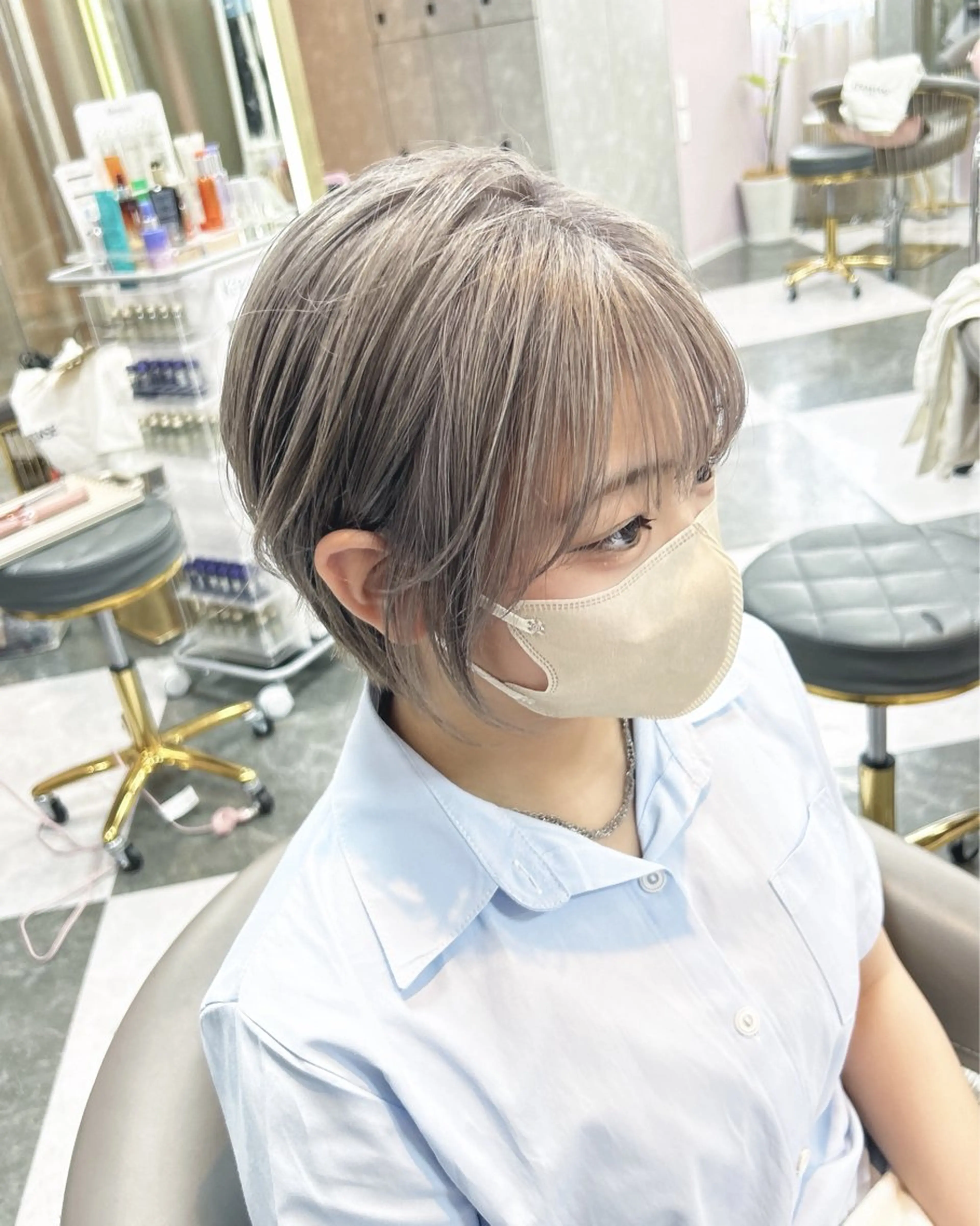 ショート ガルボヘアー心斎橋所属・プルエクステカラー専 門店ガルボヘアーのヘアスタイル