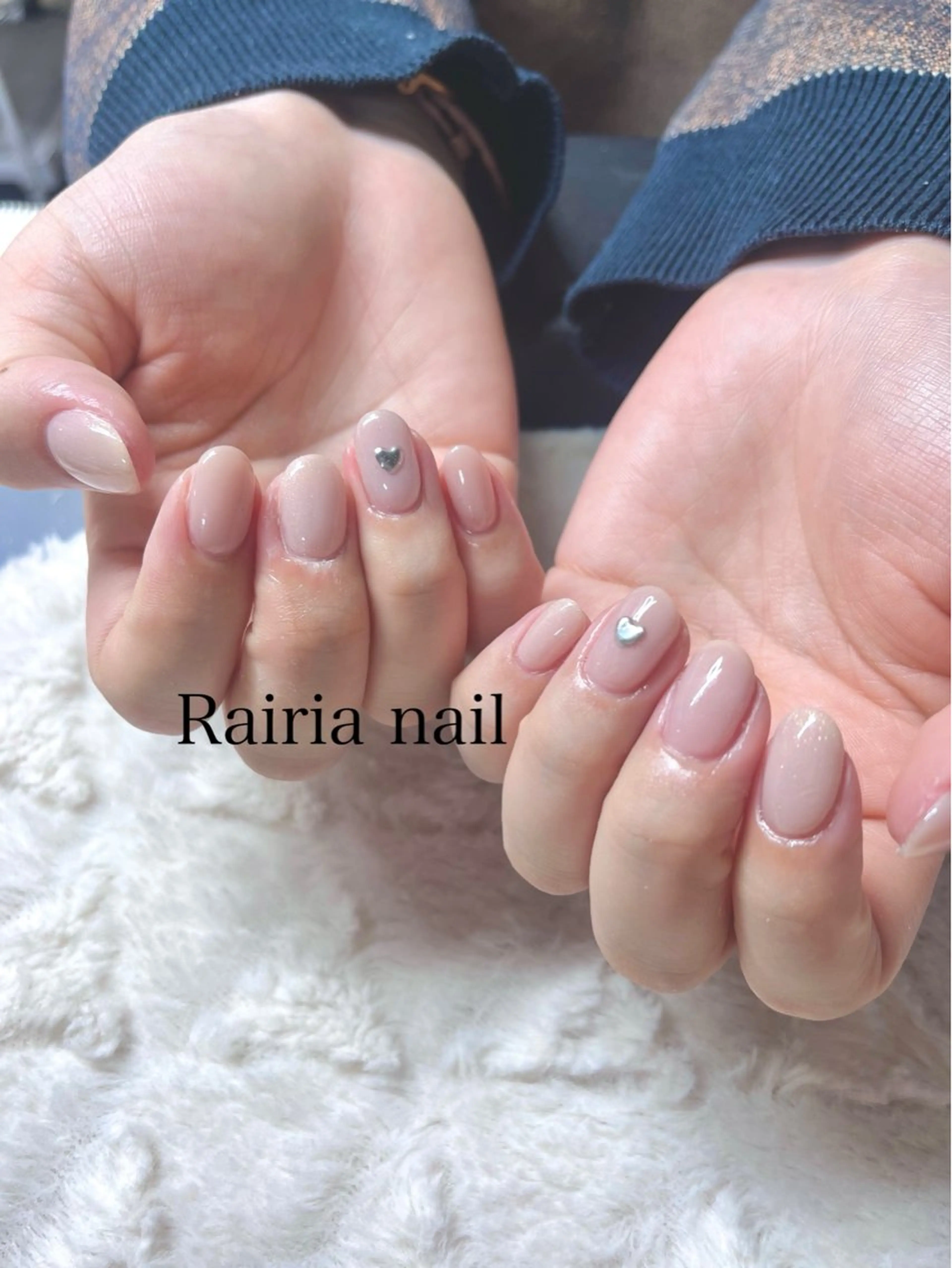 ネイル ハート ハンドネイル Rairia CHIHIRO.Hのネイルデザイン