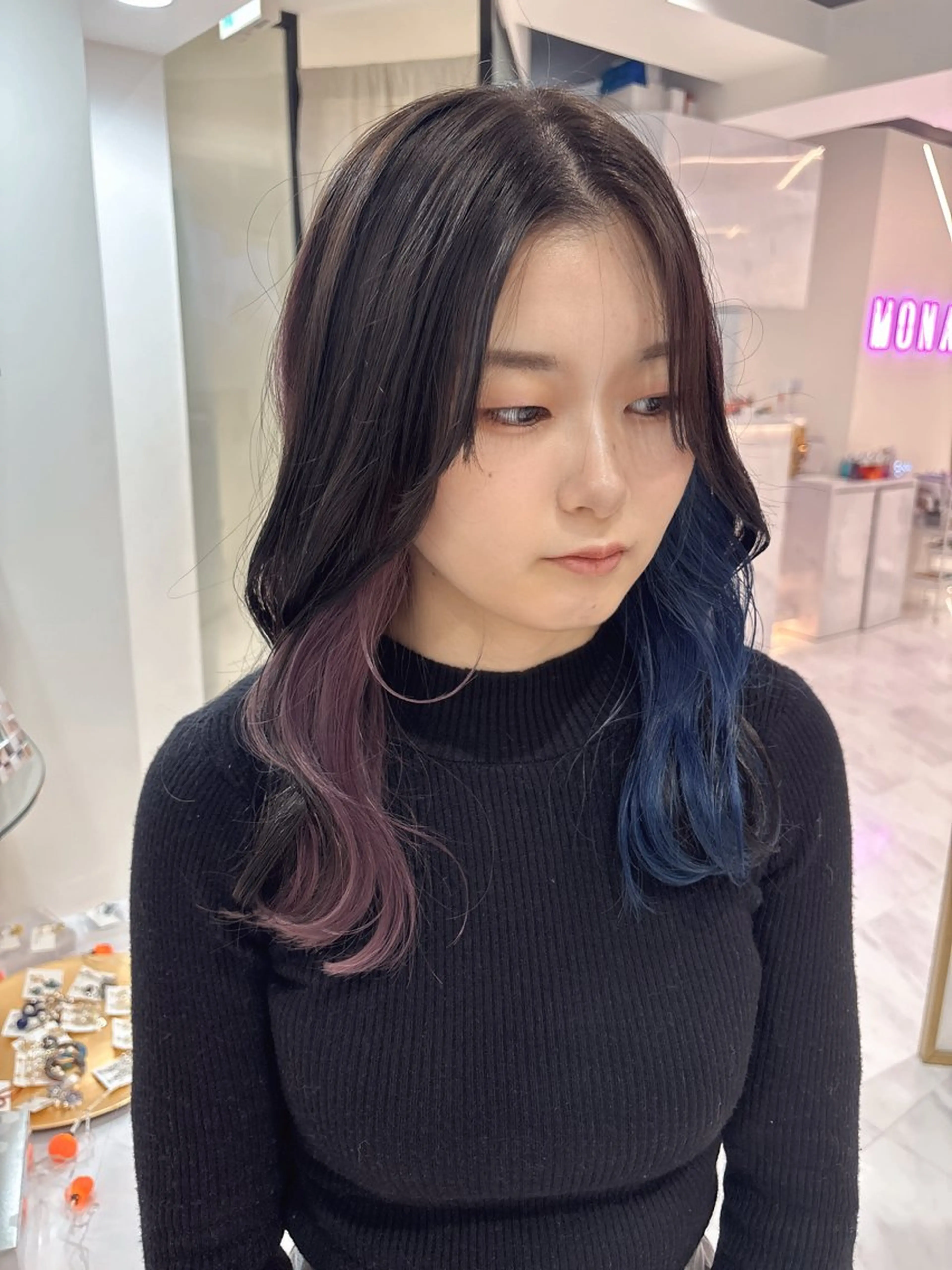 ミディアム カラー カット ヘアカラー 🍒 MONA SAYAKA 🍒のヘアスタイル