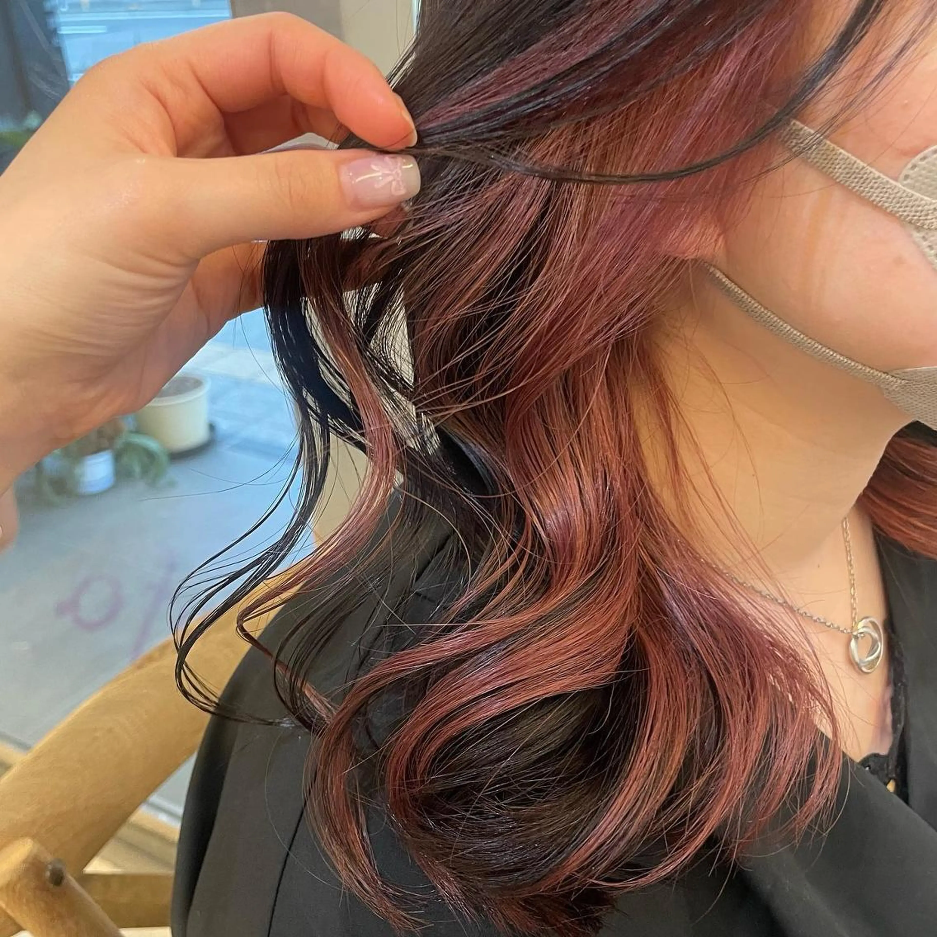 カラー ヘアアレンジ ブリーチ 透明感カラー ブリーチなしカラー 𝙢𝙞𝙮𝙪🎀 girly hairのヘアスタイル
