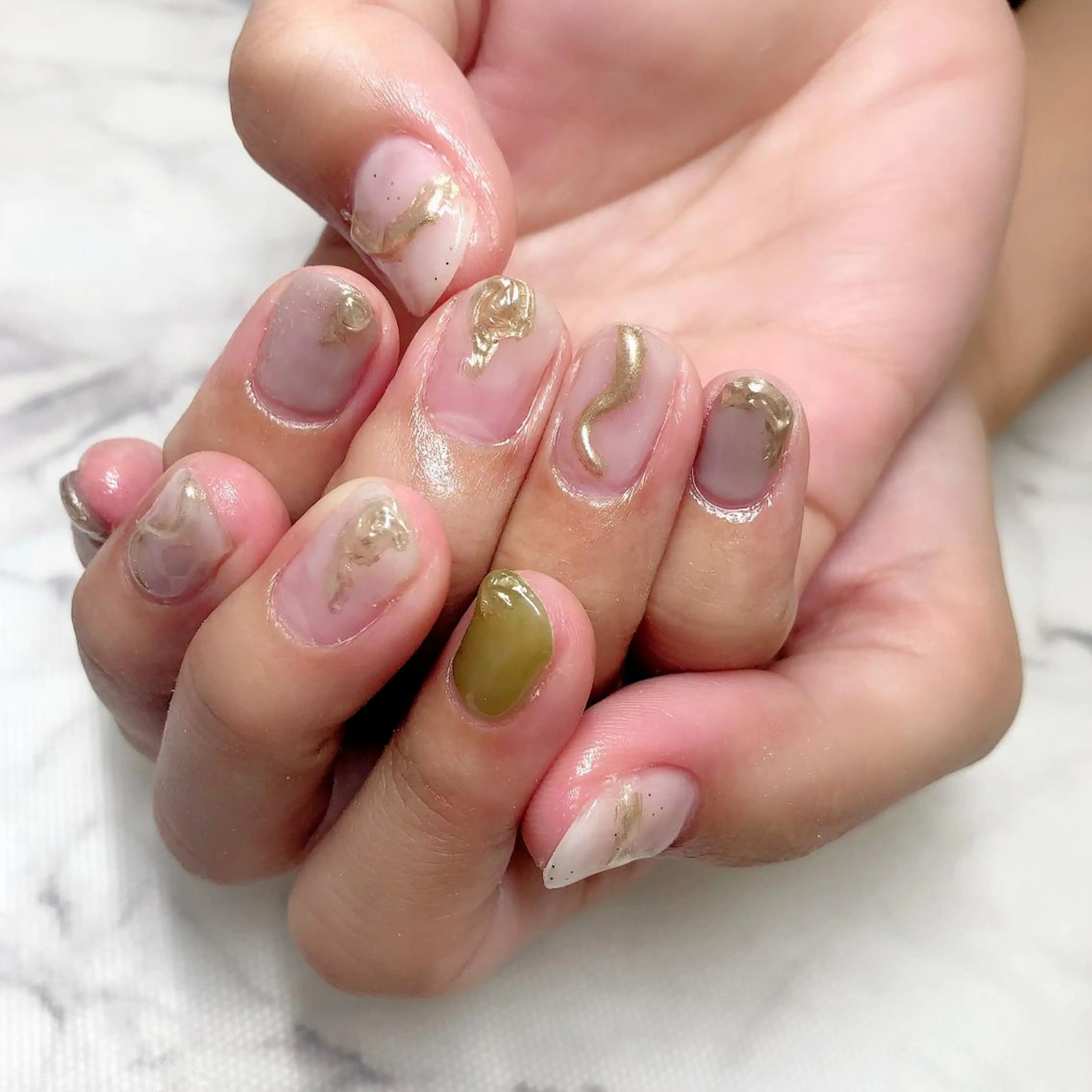 ネイル ニュアンスネイル オフィスネイル nail salon mのネイルデザイン