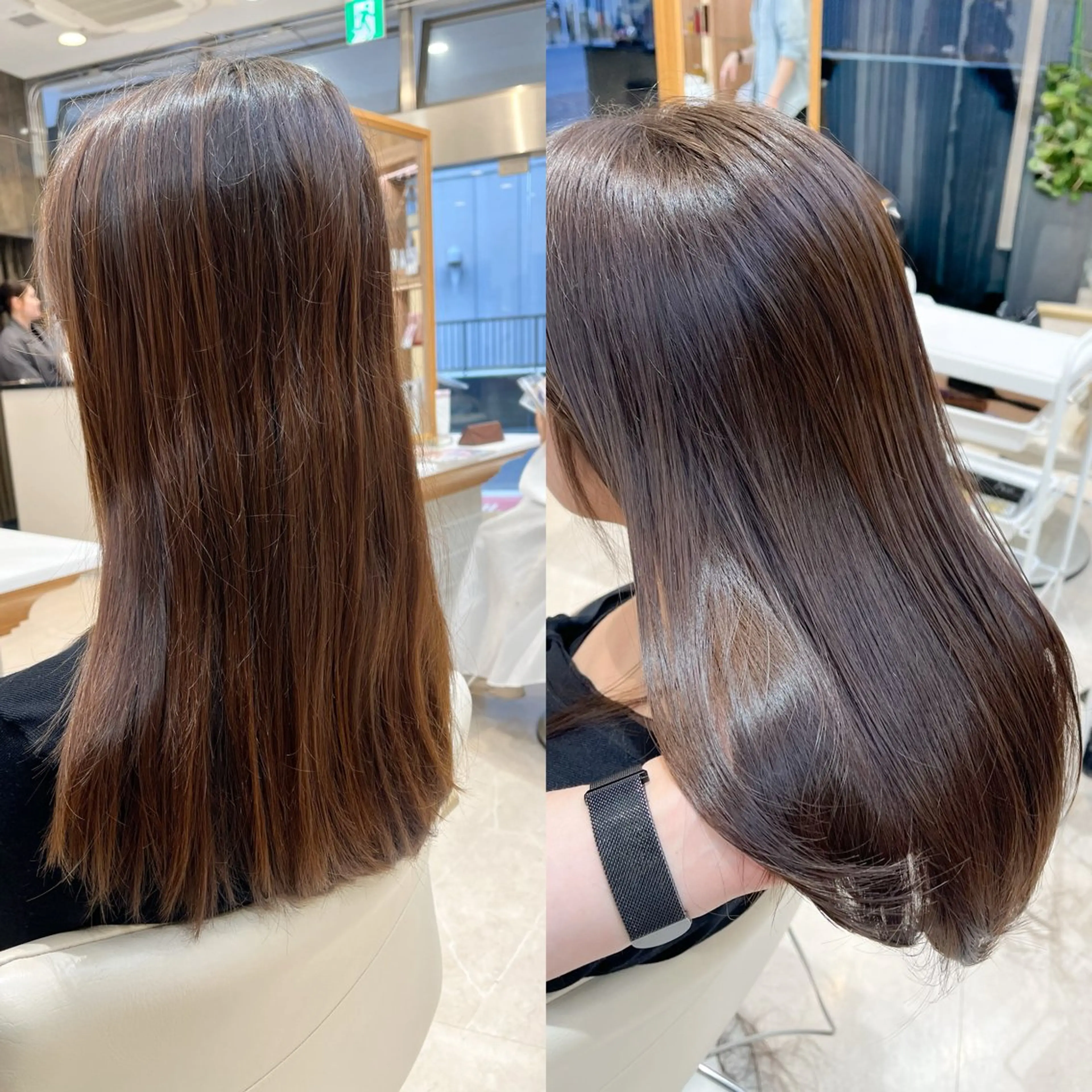 セミロング 顔周りカット レイヤーカット カット ヘアカラー トリートメント ミタニ/髪質改善 /レイヤーカットのヘアスタイル