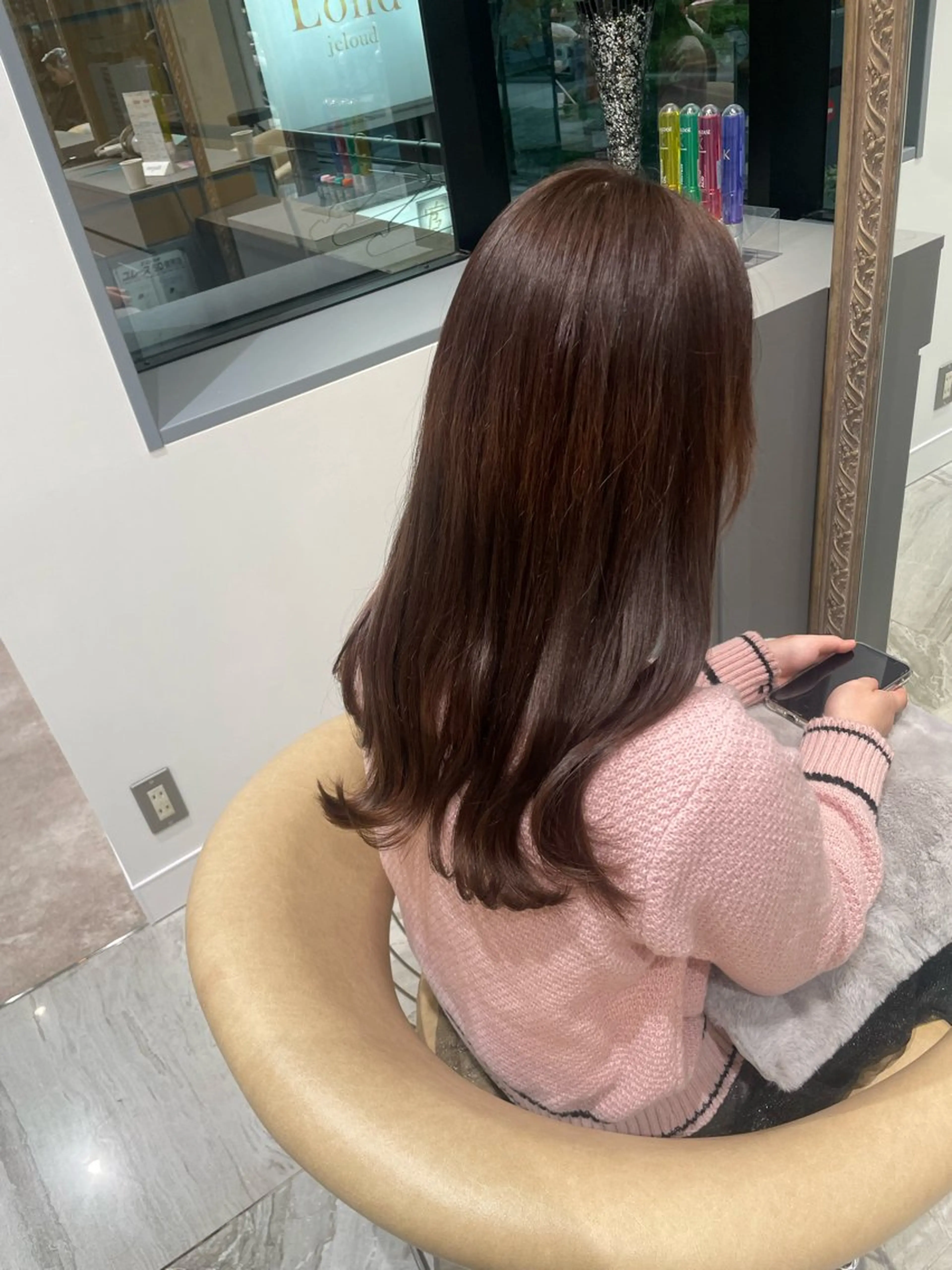 ロング カラー 顔周り\エクステ\ 透明感カラー\まりんのヘアスタイル