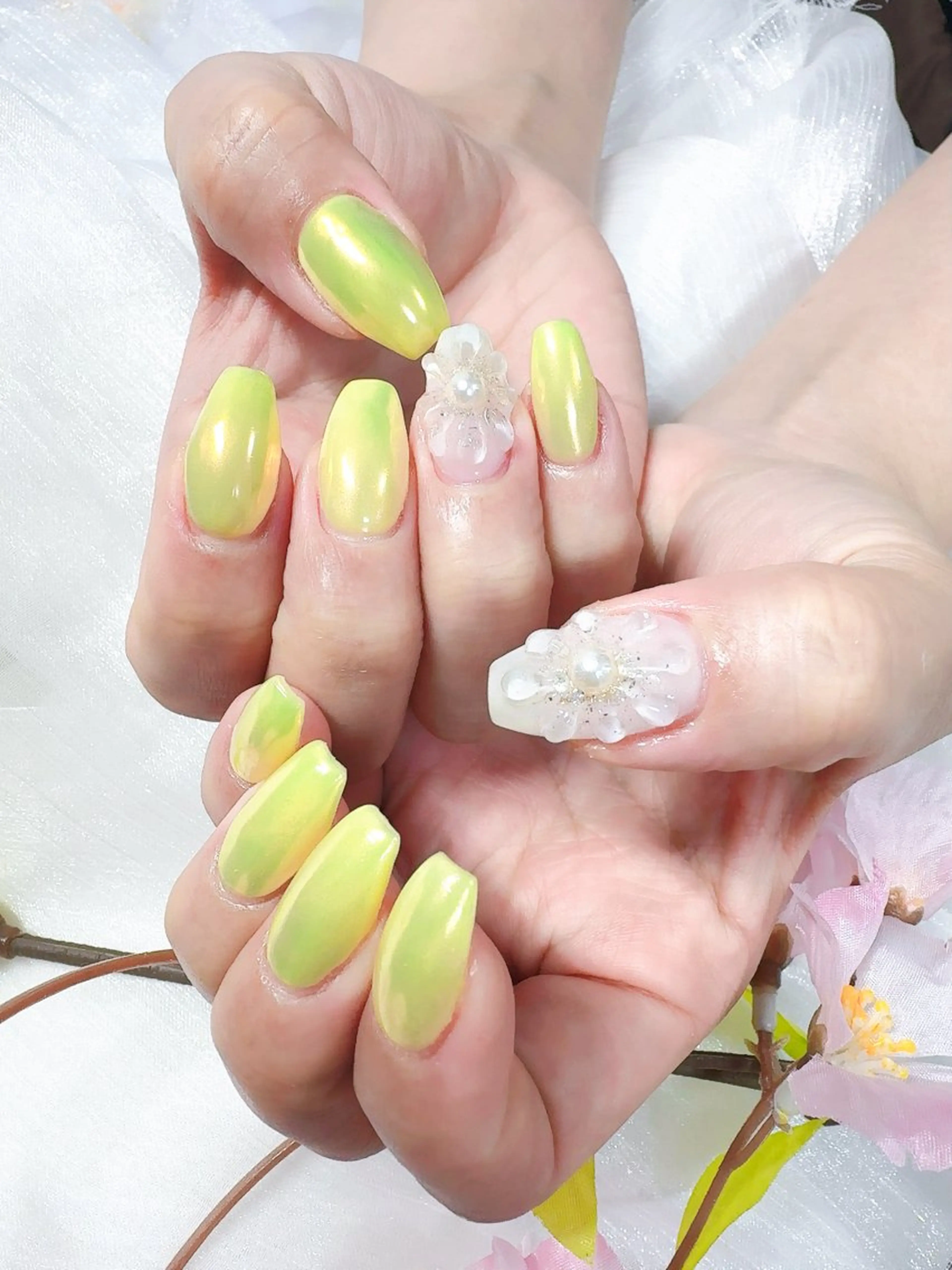 ネイル フラワーネイル ぷっくりネイル Joliesse nail salonのネイルデザイン