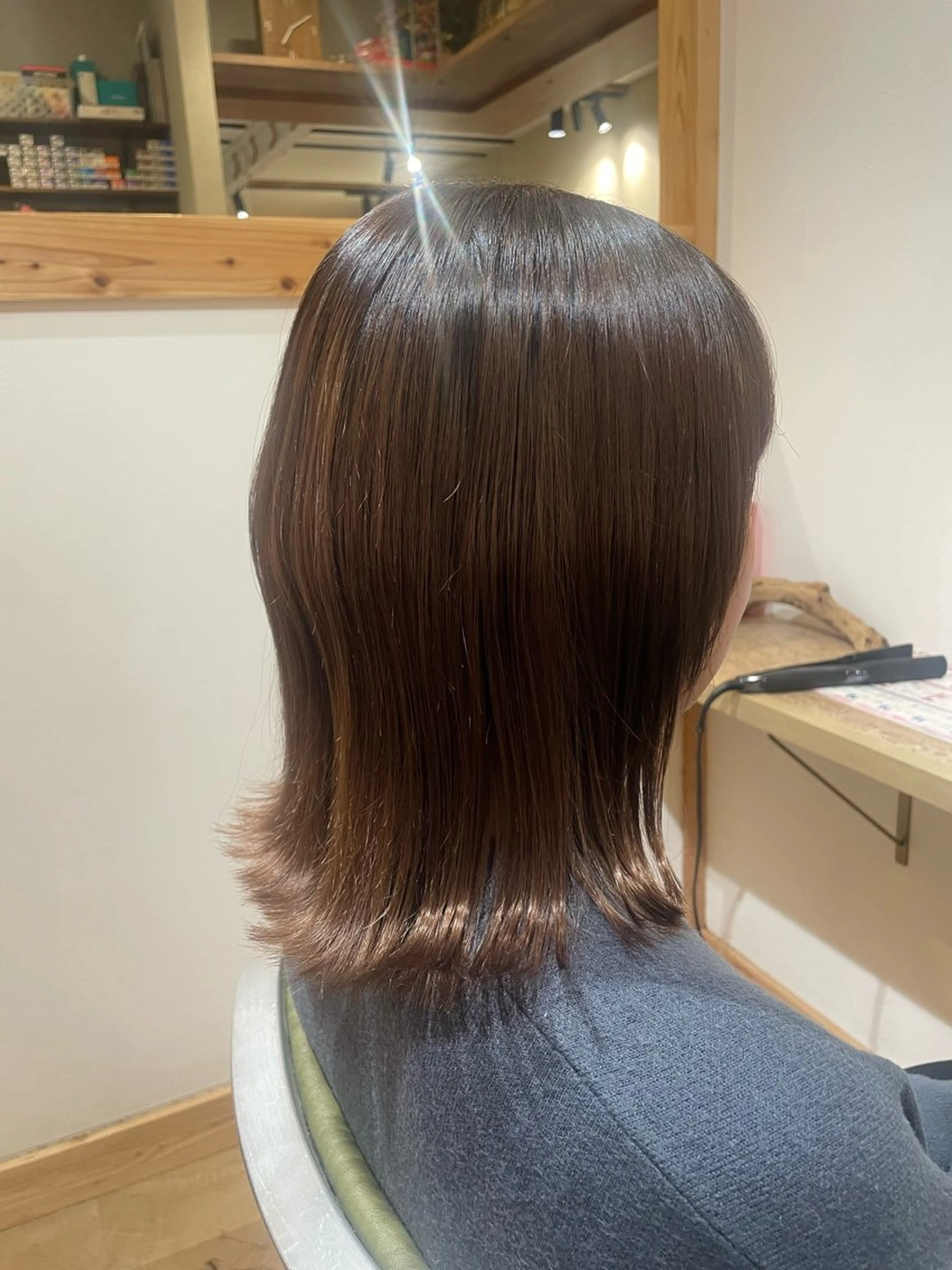 ミディアム カット パーマ 山口里莉 /ブリーチカラーのヘアスタイル