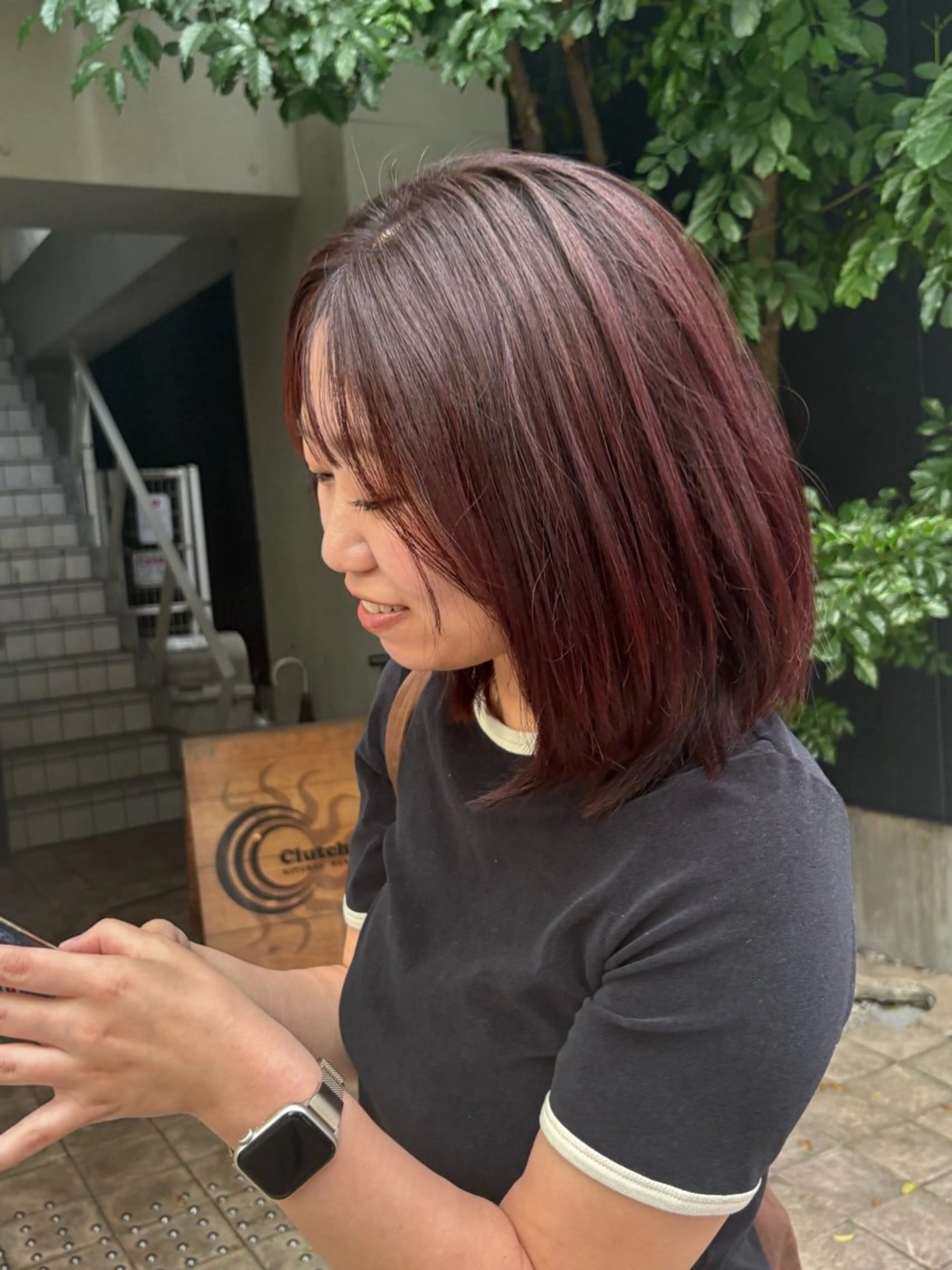 ミディアム カラー ヘアカラー ドアベルヘアリビング所属・加藤志保 🎗️🫧モデル募集のヘアスタイル
