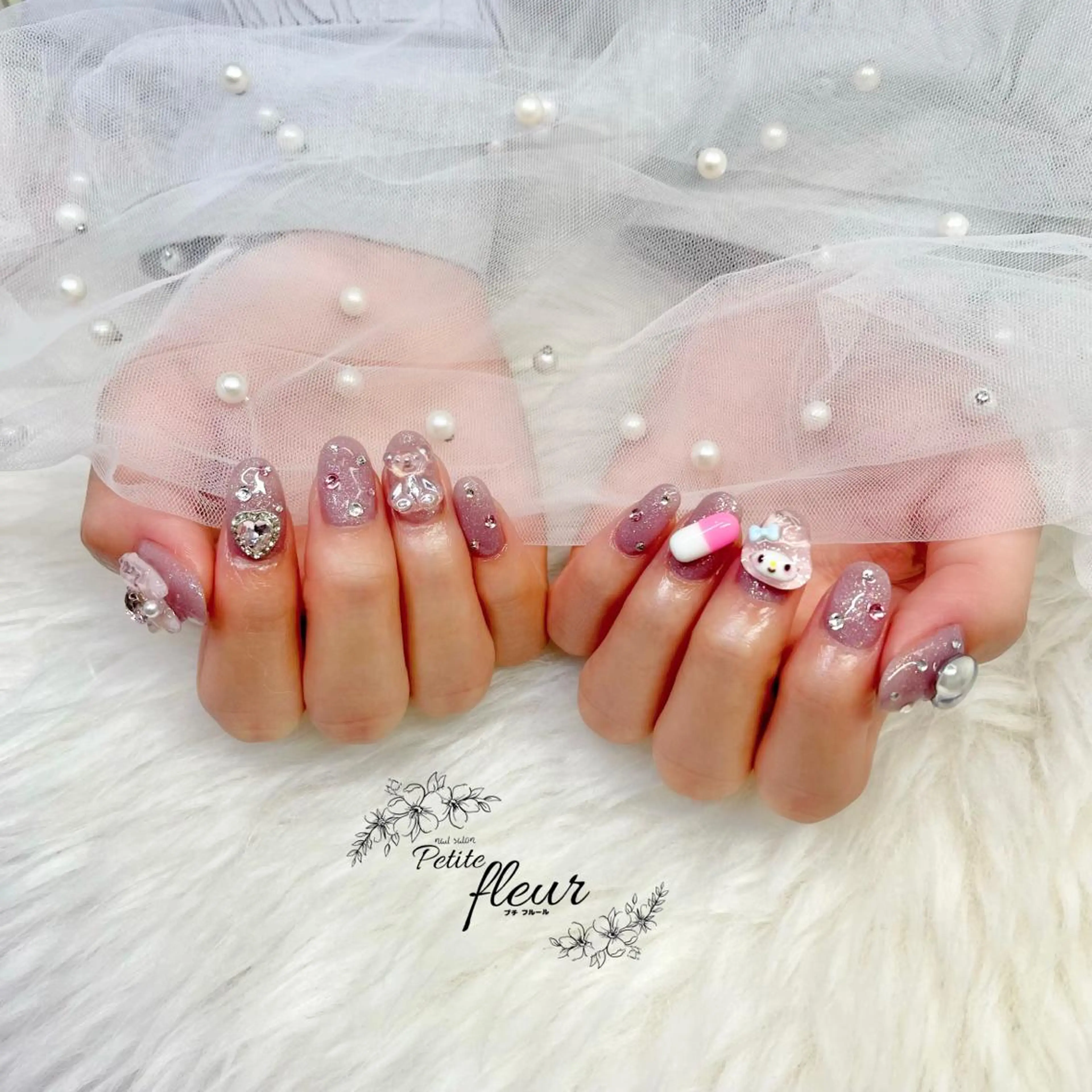 ネイル ハンドネイル ❁⃘*。Petite fleur❁⃘*りさのネイルデザイン