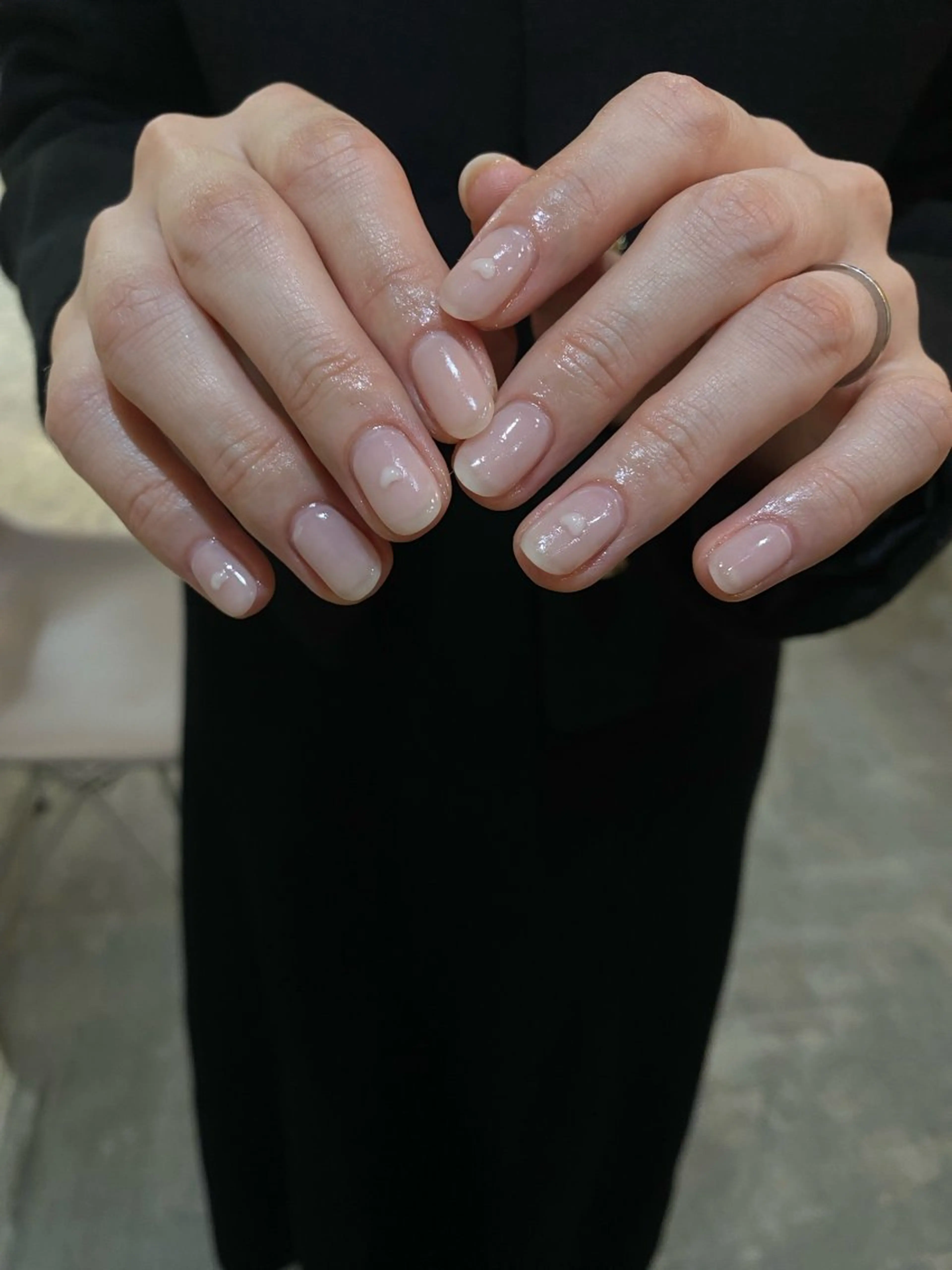 ネイル ハート ぷっくりネイル nable.所属・望月 実莉のネイルデザイン