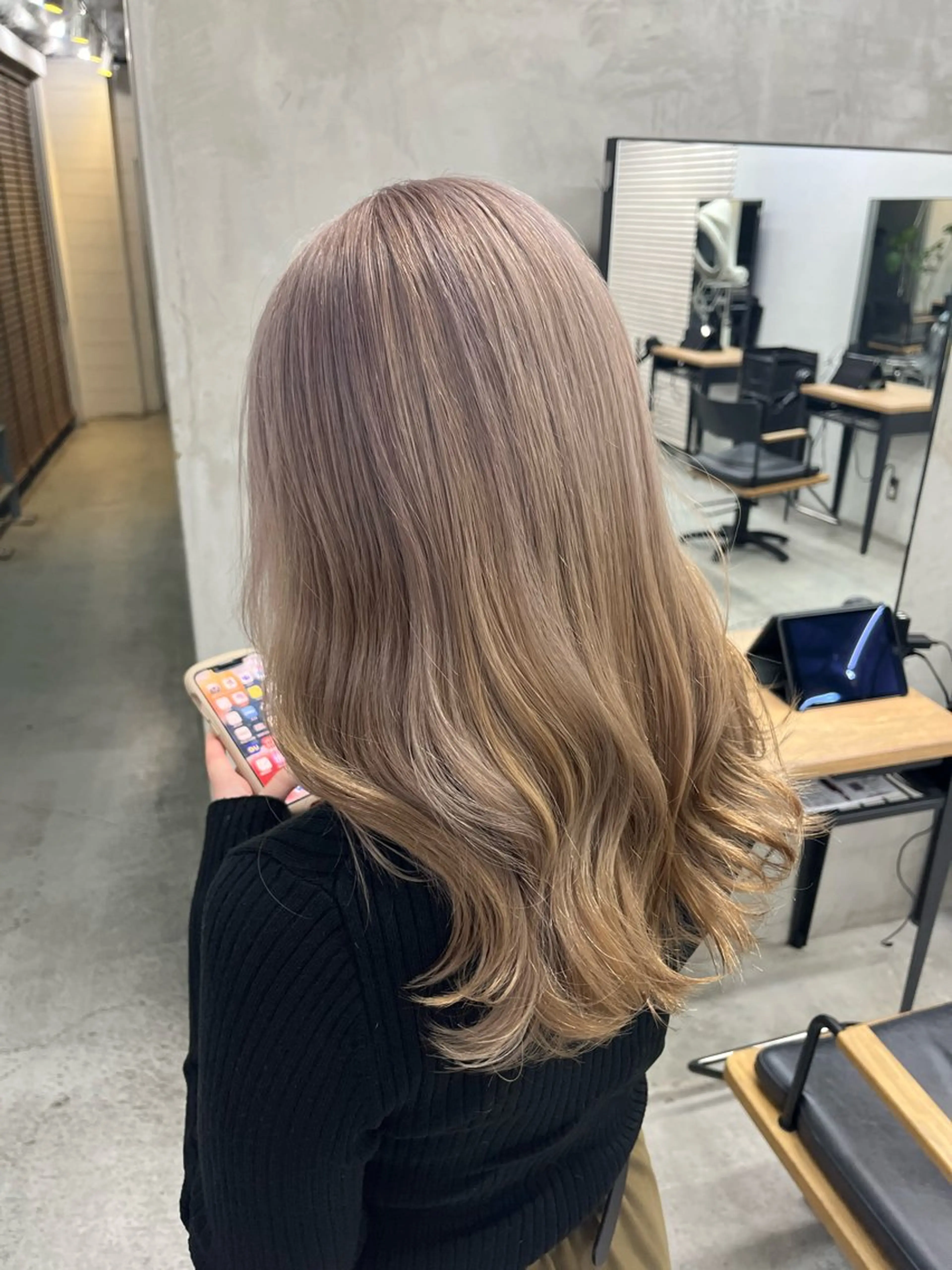 セミロング カラー ヘアアレンジ ベージュカラー 🫧透明感カラー/ ナルハ🫧のヘアスタイル