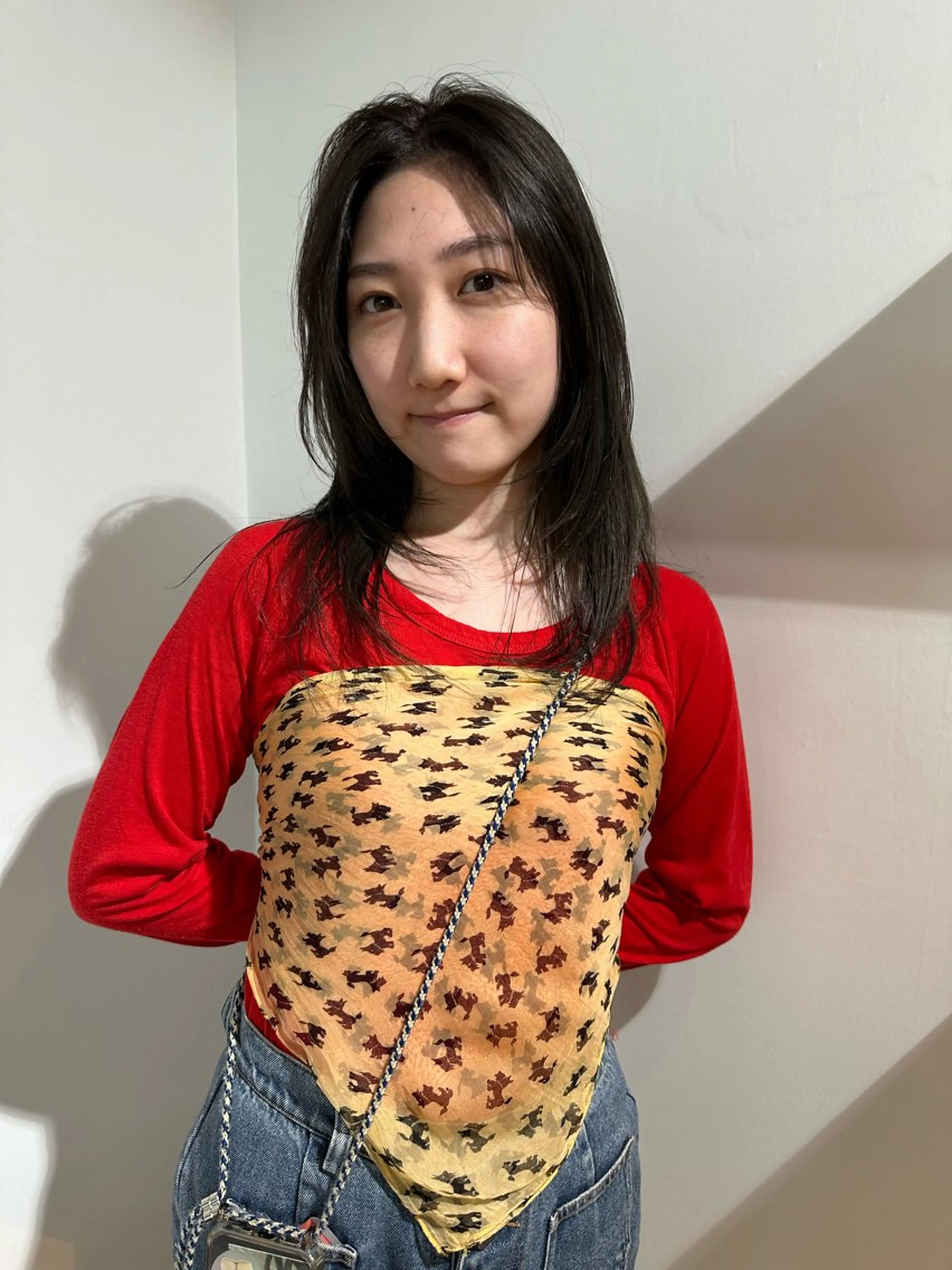 セミロング カラー カット ヘアカラー トリートメント ケアブリーチ💘 rino🪷高円寺のヘアスタイル