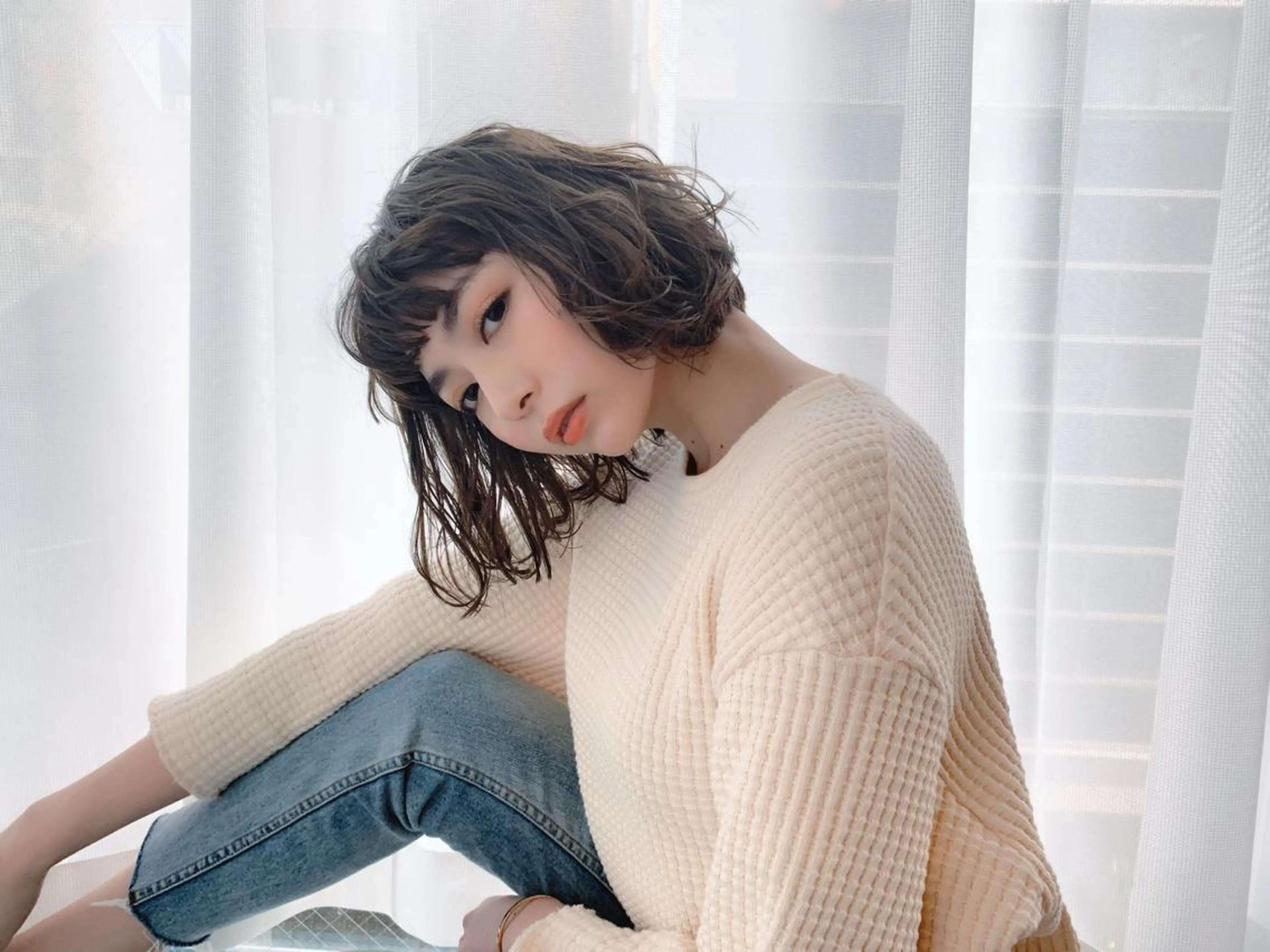 ショート カラー ボブ EMANON天神所属・Hitomi Ezakiのヘアスタイル