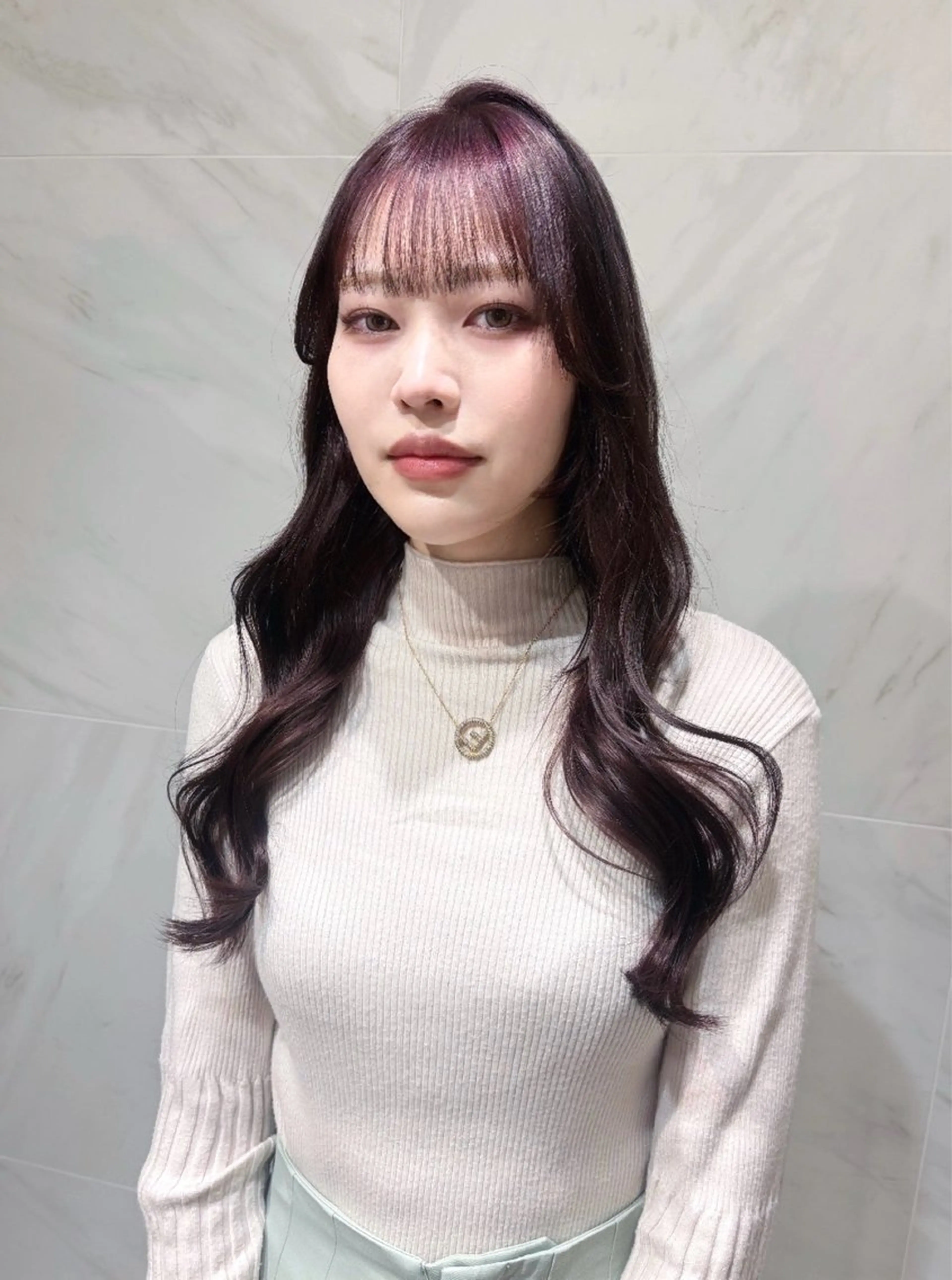 ロング カラー ヘアカラー ワンホン/韓国ヘア 🤍amiのヘアスタイル