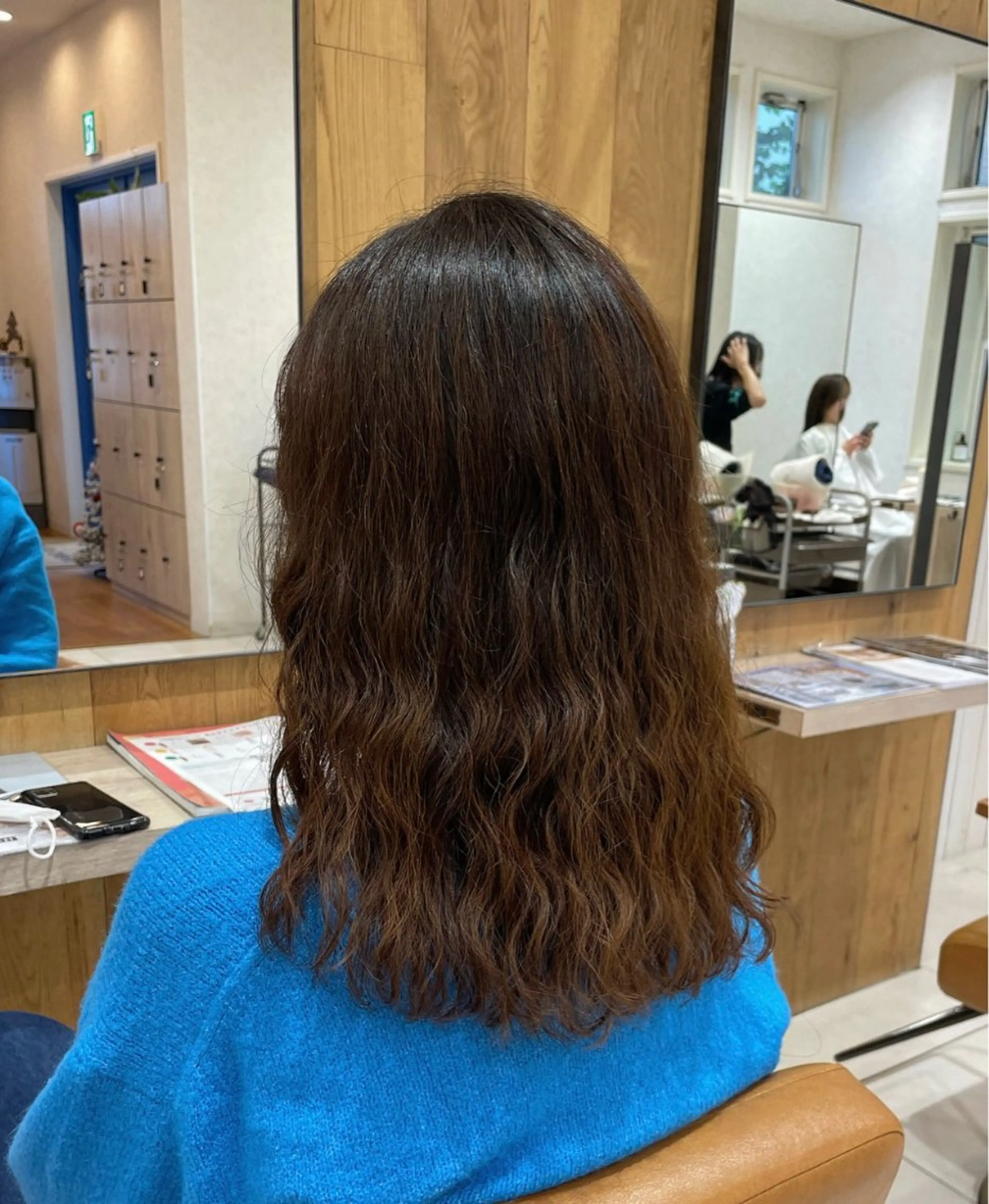 セミロング パーマ セミロングパーマ 海老名で韓国風 HANA🌷のヘアスタイル
